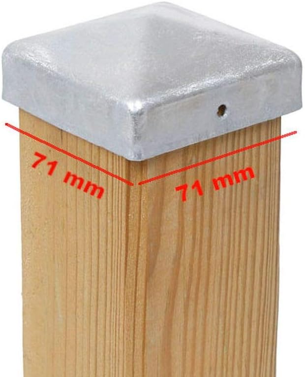 Pfostenkappen Pyramide (15 Stück, 71 x 71 mm), 15 71 x 71 mm