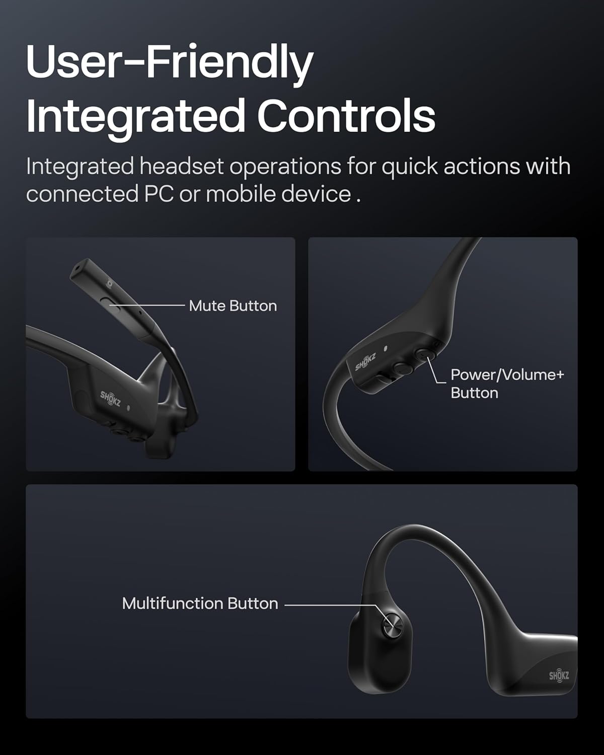 OpenComm2 Knochenschall Bluetooth-Headset, Standard (USB-C Laden)