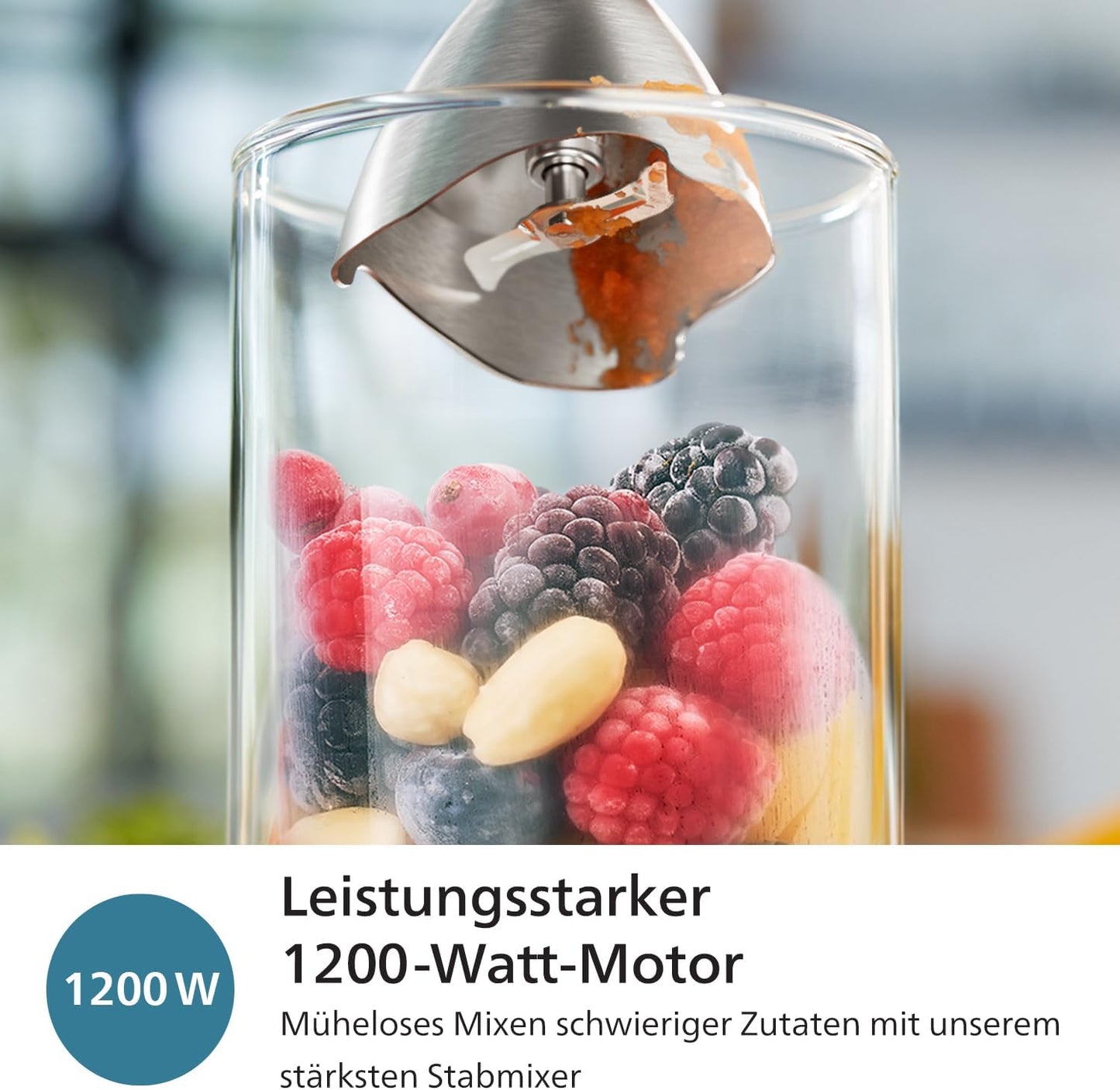 Stabmixer-Set mit Zubehör, 1200W, ProMix-Technologie, + Zerkleinerer, Kompakthacker, Schneebesen