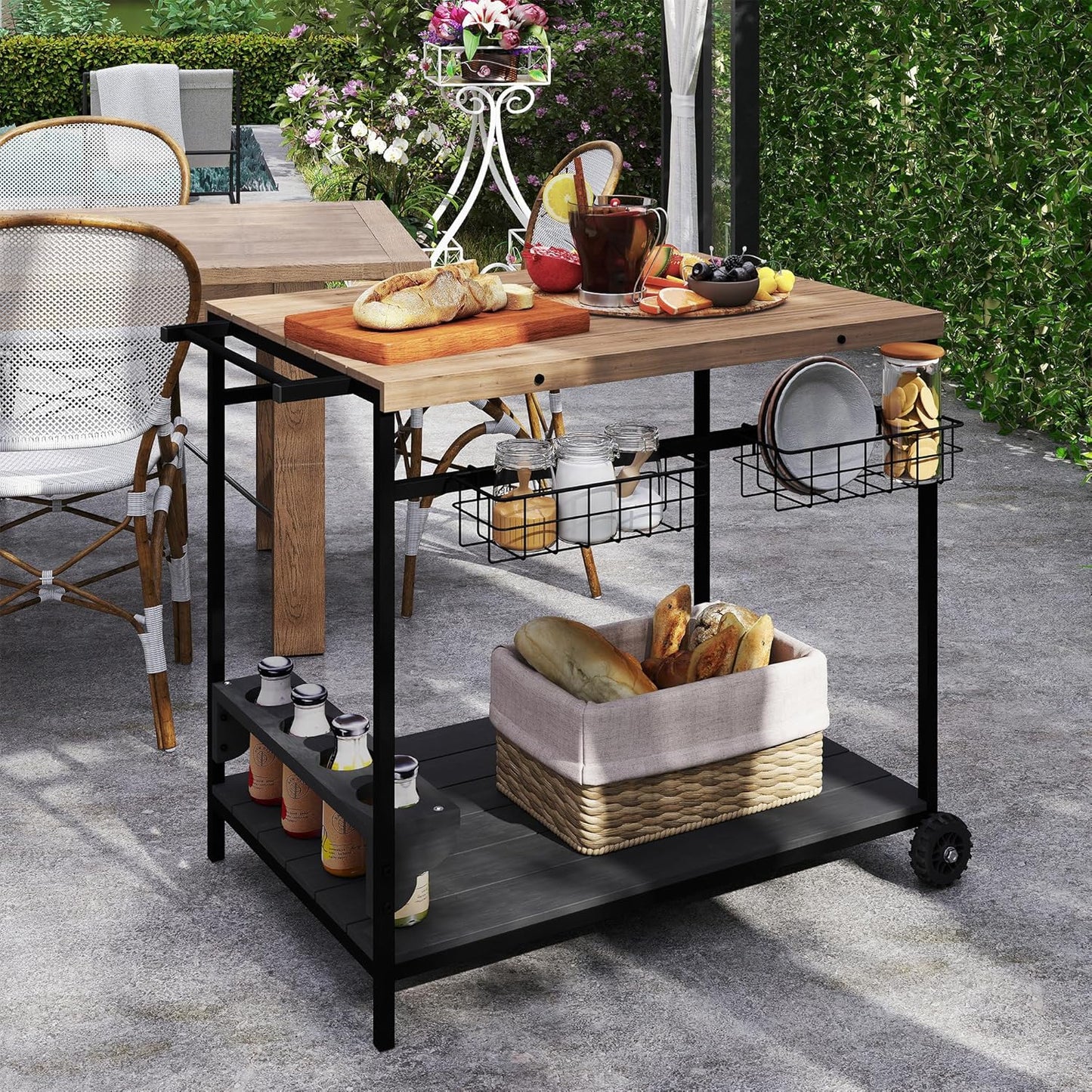 Servierwagen für Garten und Balkon