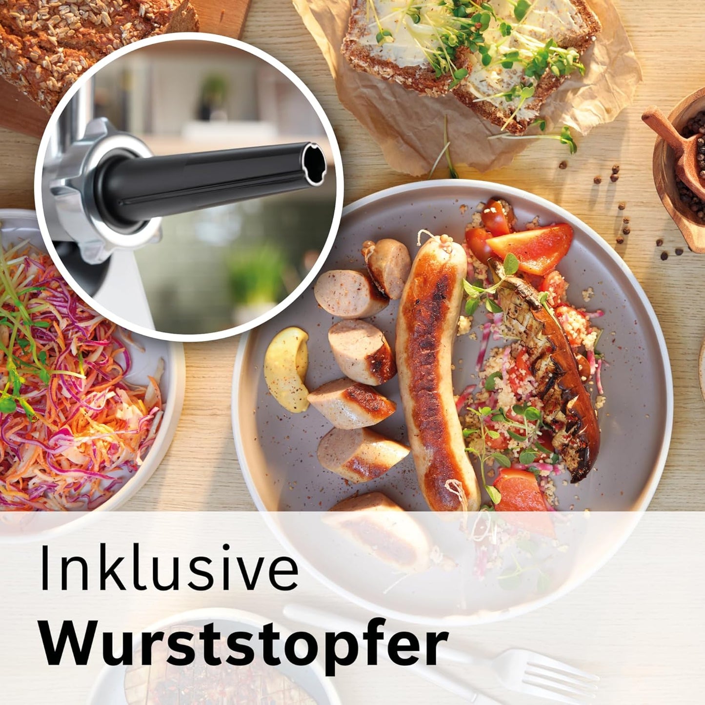 Fleischwolf Serie 4 mit Wurststopfer & Planetengetriebe