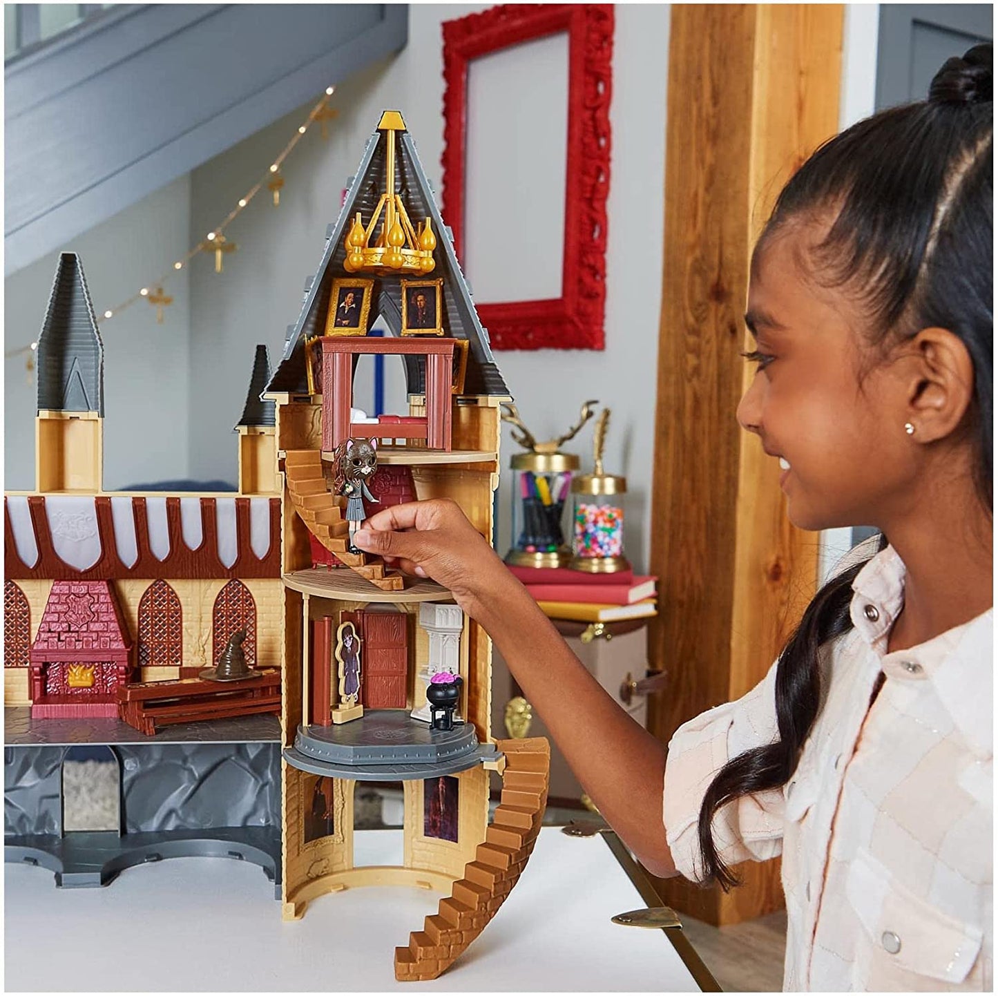 Wizarding World Harry Potter - Hogwarts Schloss Spielset mit Licht und Sound, Spielfigur, Minis Schloss Hogwarts Einzeln