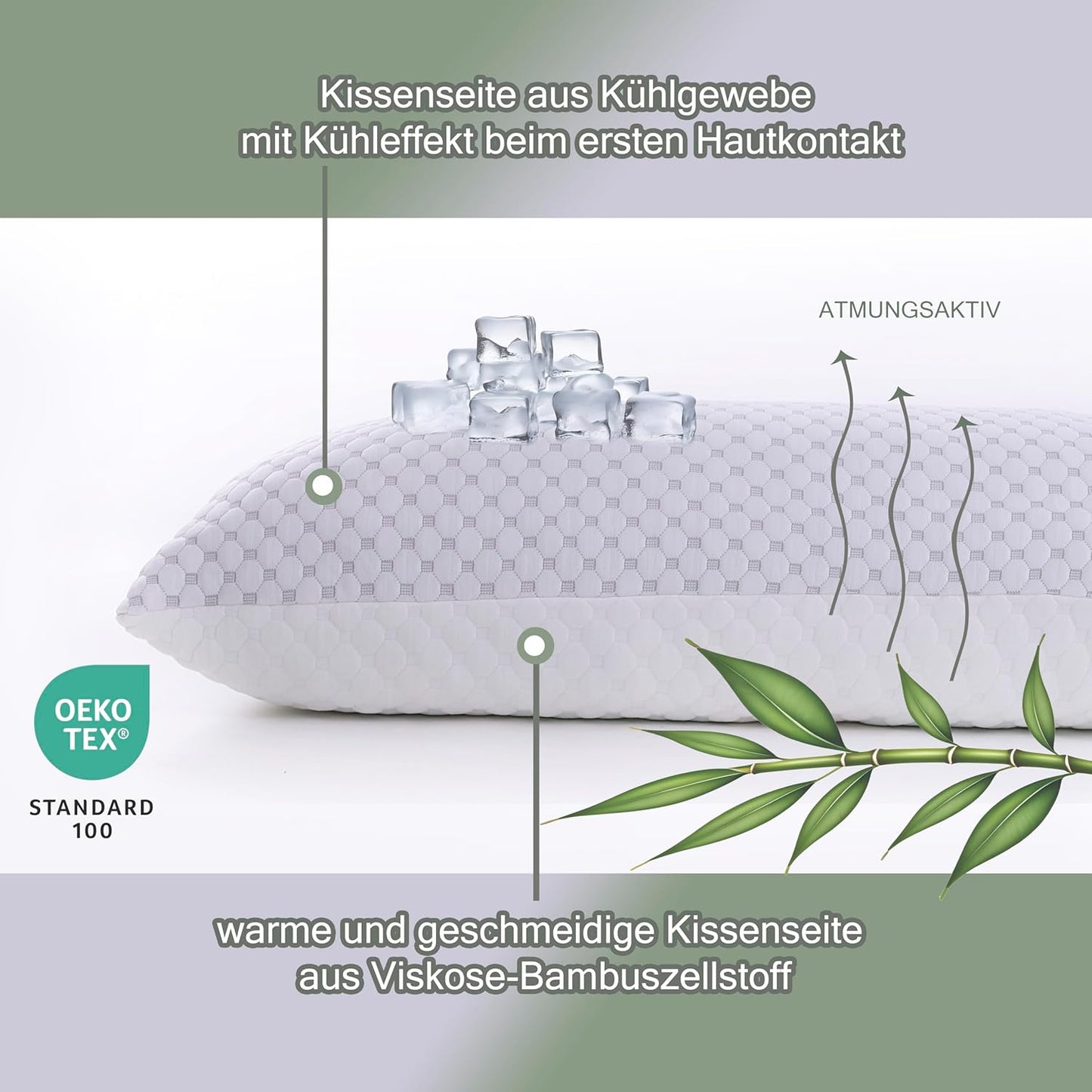 Seitenschläferkissen mit Memory Foam 40x145 cm