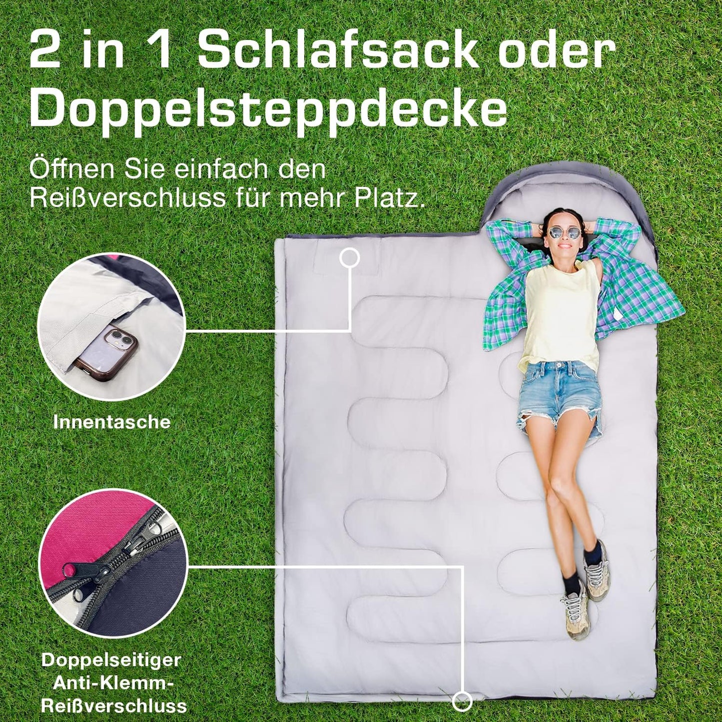 Mumienschlafsack, Pink