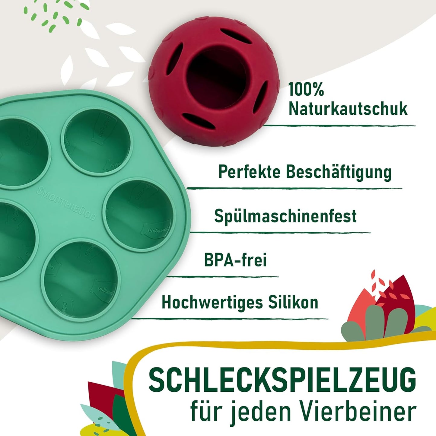 Schleckball 3er-Mix Hundesmoothie Set, Schleckball Set + 3 x 250 ml Smoothie