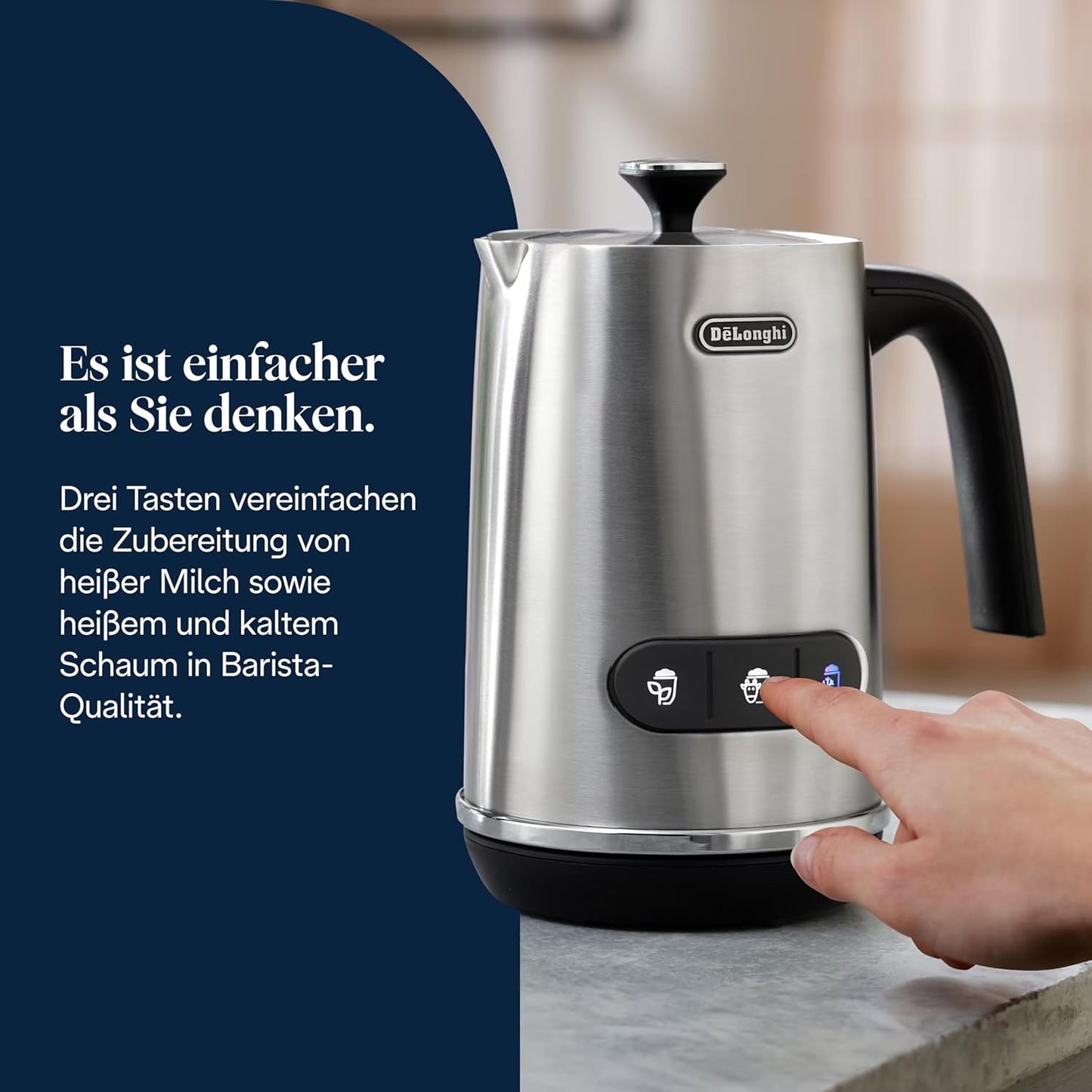 Milchaufschäumer LatteMix EMF3.M, Weiß Mit 3 Schäumstufen