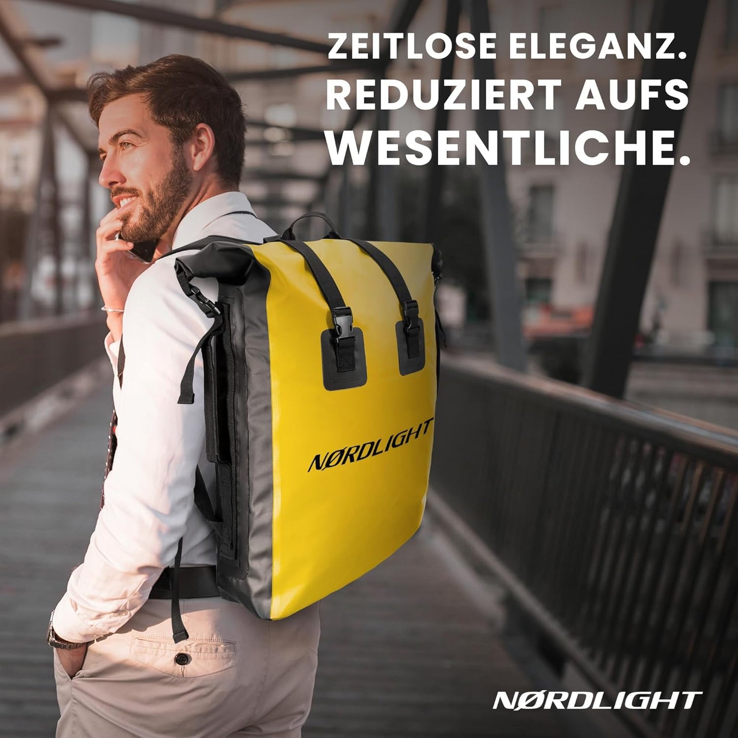 Wasserdichter Rucksack, Leuchtendes Gelb 35 L