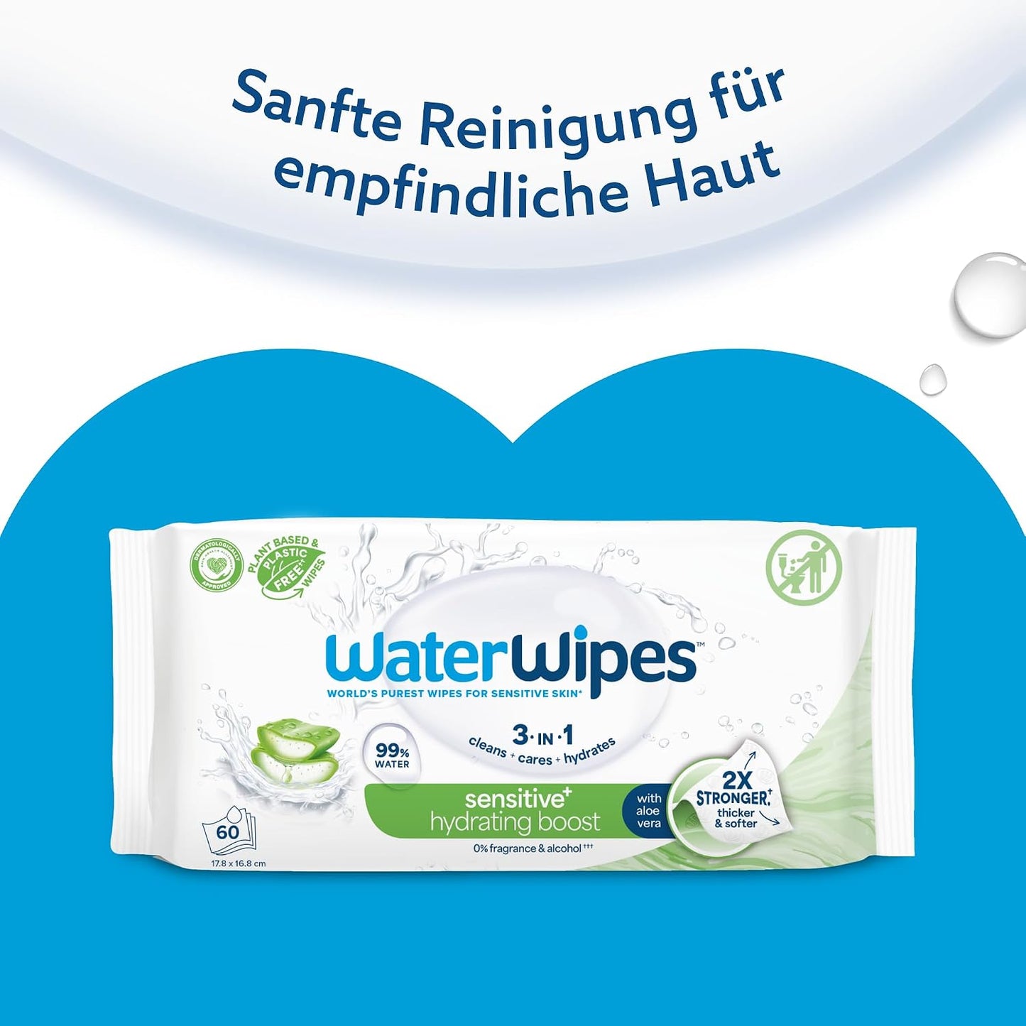 360 x Sensitive+ Hydrating Boost Feuchttücher, 360 stück (6er Pack)