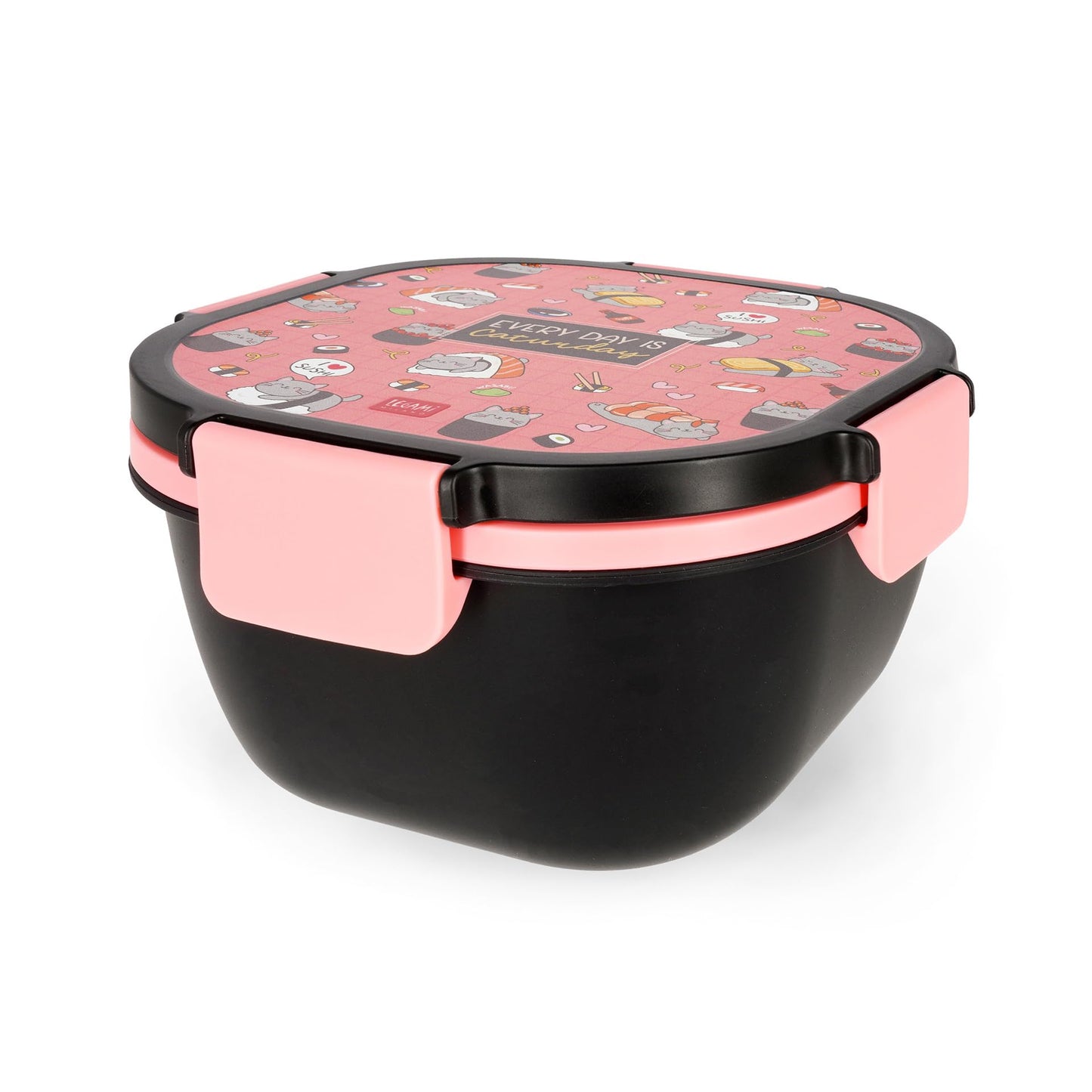 Lunchbox mit Tablett & Gewürzbehälter (1700 ml), SUSHI CAT