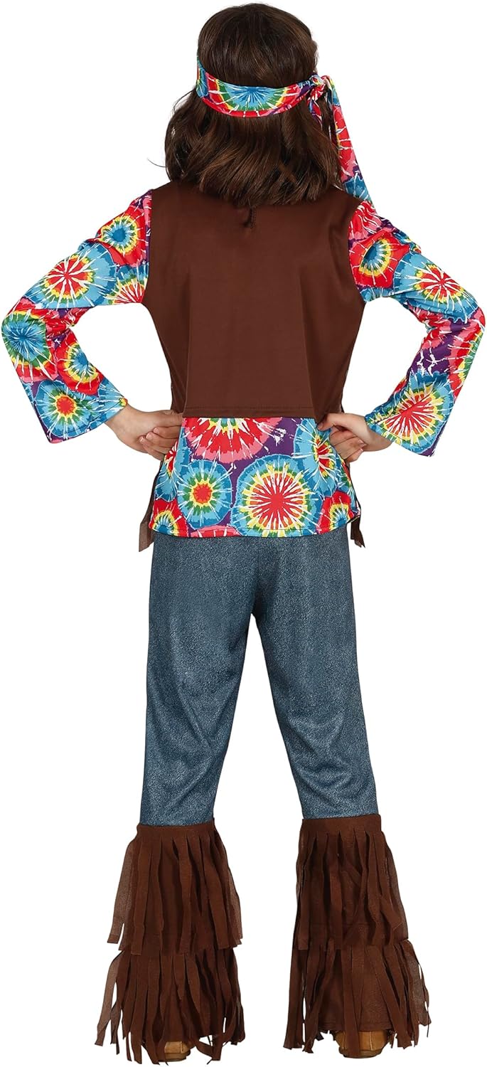Hippie Mädchenkostüm 70er Jahre Outfit, 7-9 Jahre