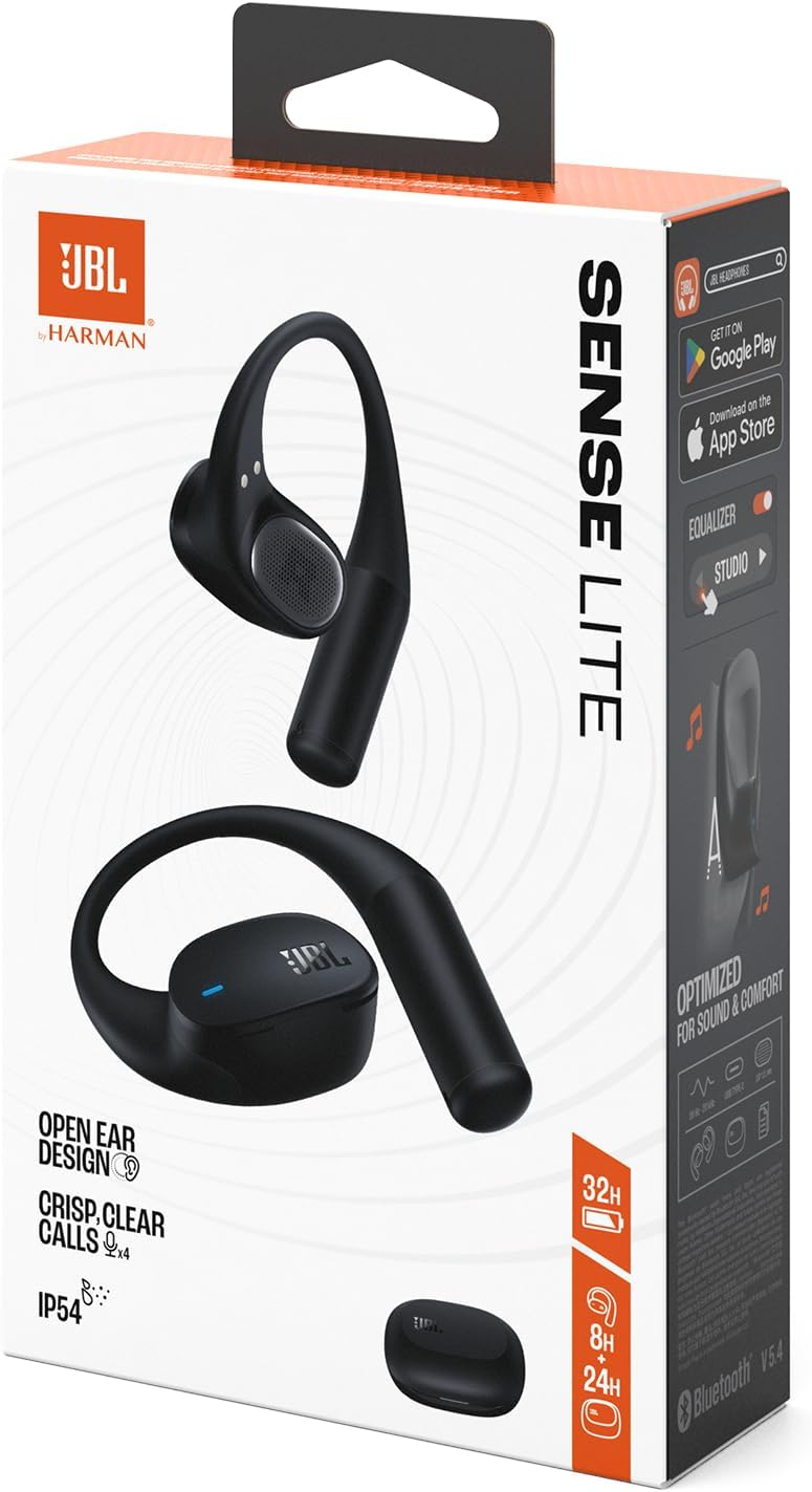 Sense Lite Open-Ear-Kopfhörer mit Ohrbügel-Design, Schwarz
