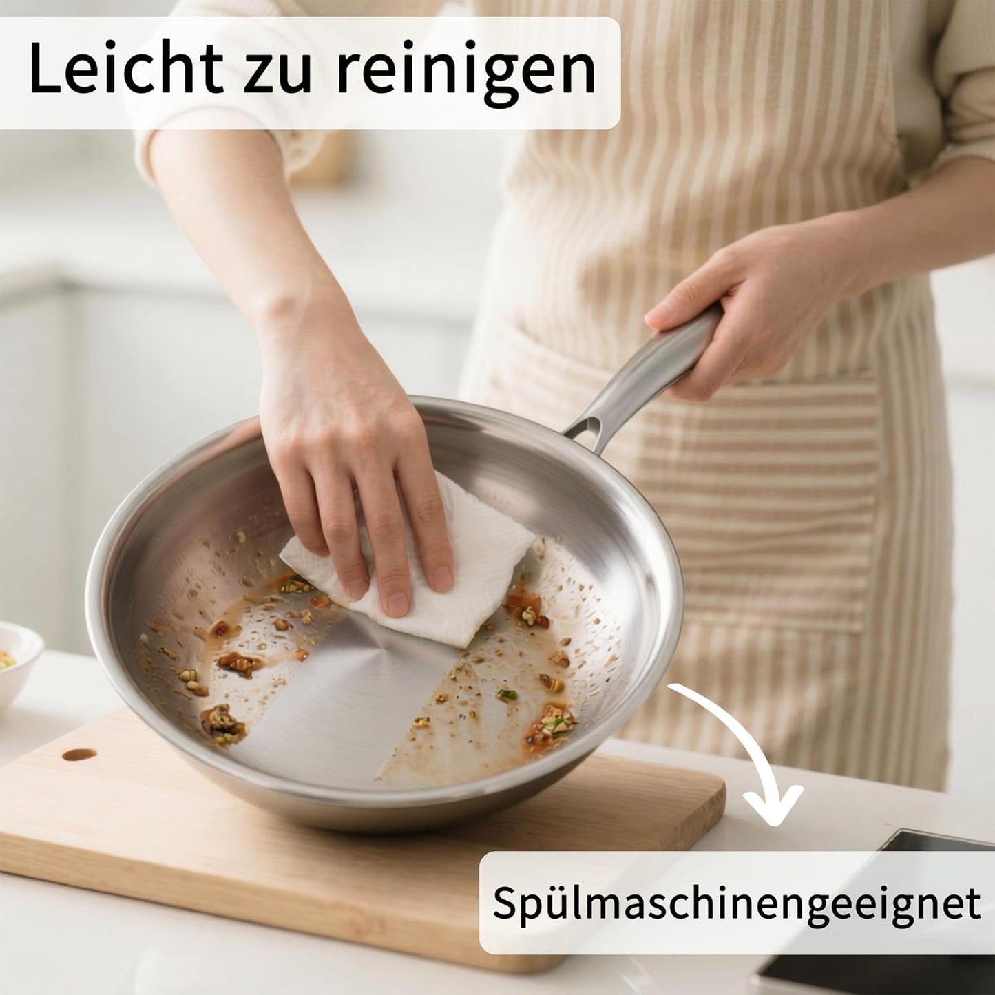 Unbeschichtete Induktionspfanne, 24CM