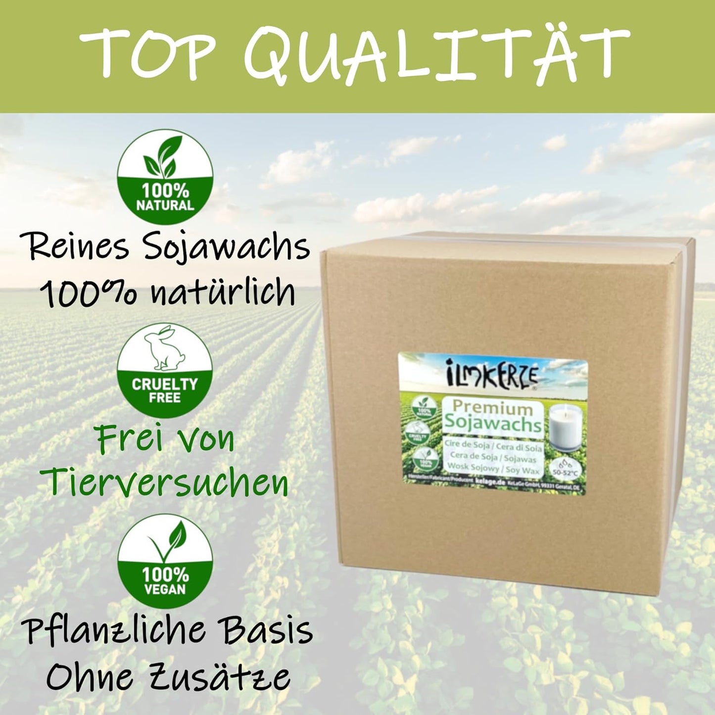 Sojawachs für DIY Kerzen, Sojawachs für Kerzen 5 kg