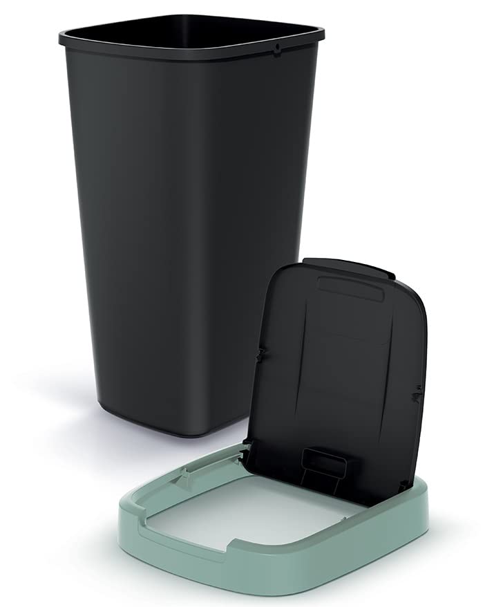 Mülleimer mit Schwingdeckel, 45L Blau