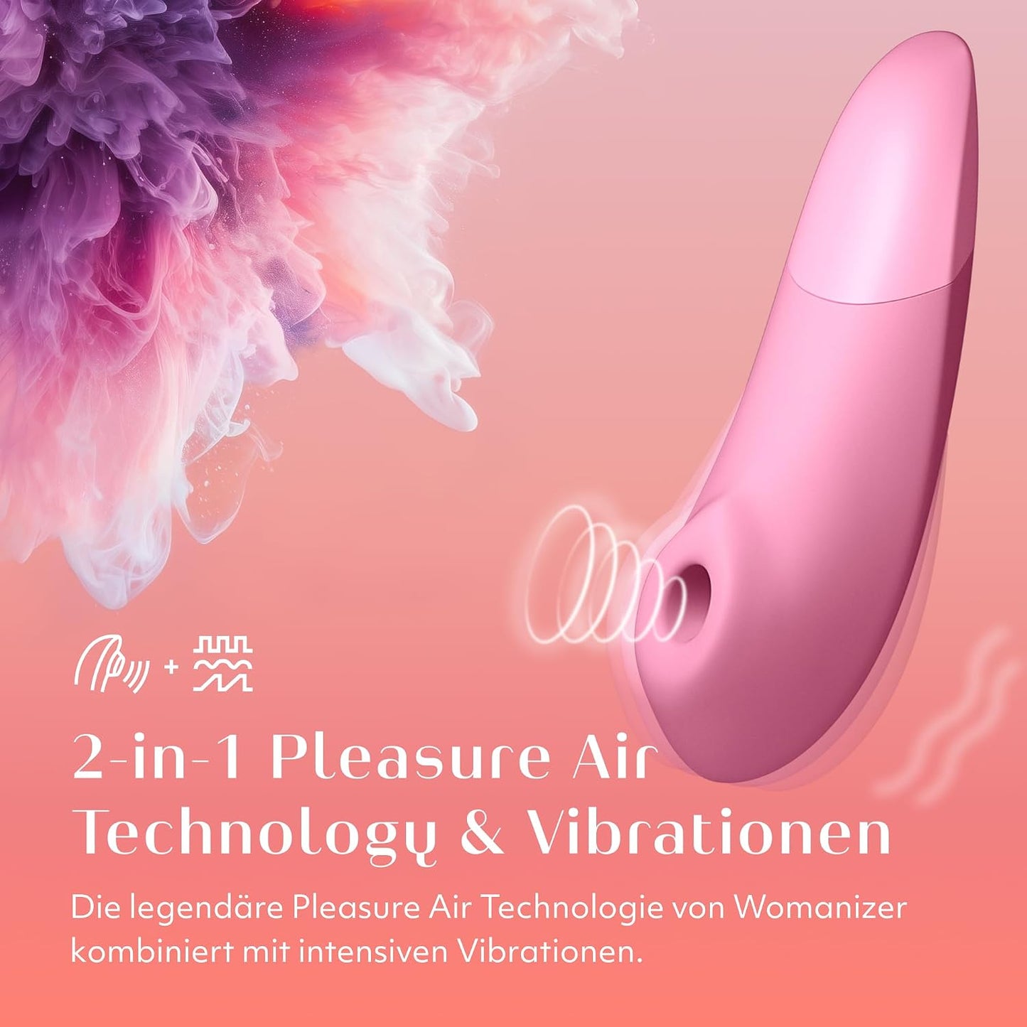 Enhance 2-in-1 Klitorisvibrator mit Saugfunktion, Hellrosa