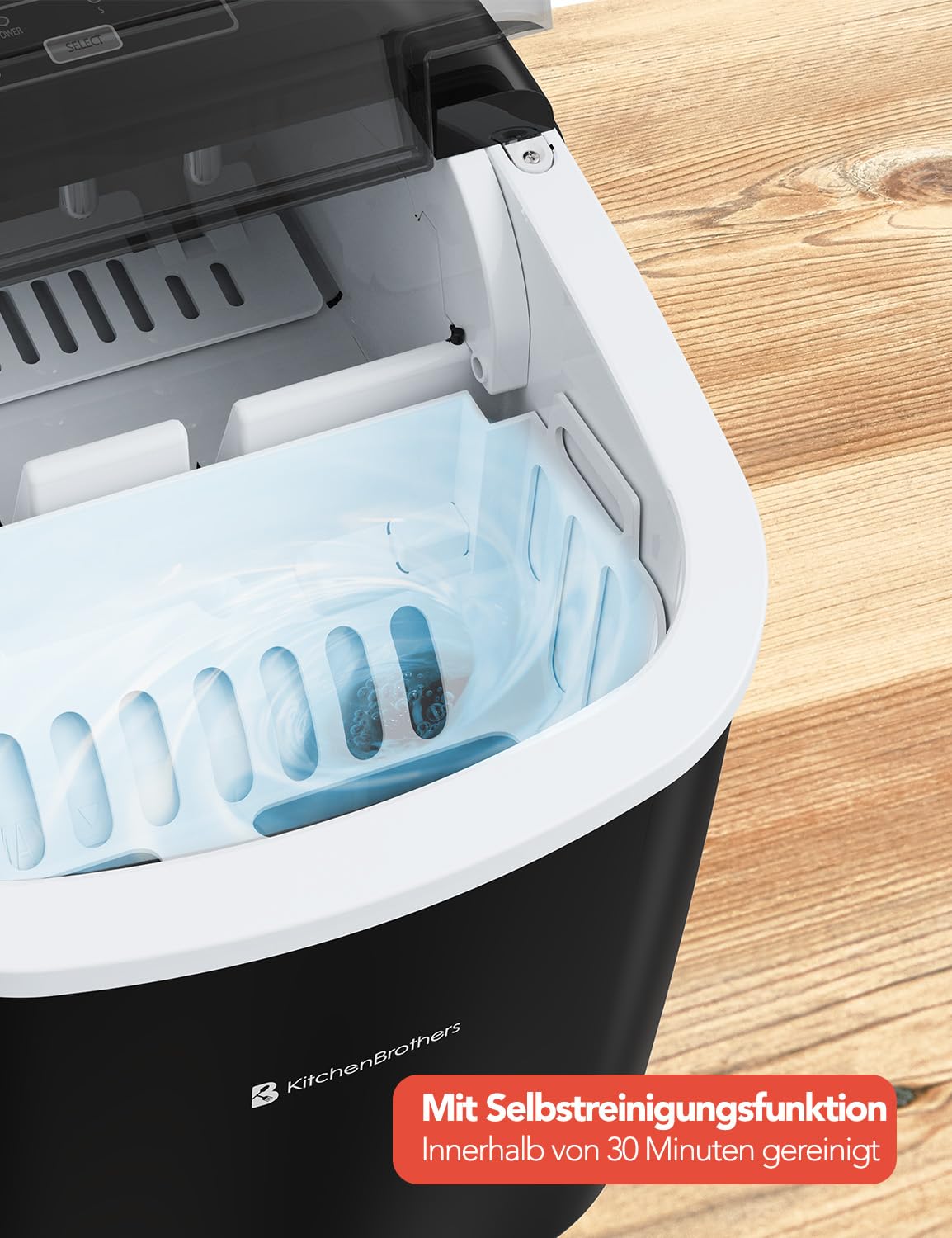 Eiswürfelmaschine, Schwarz