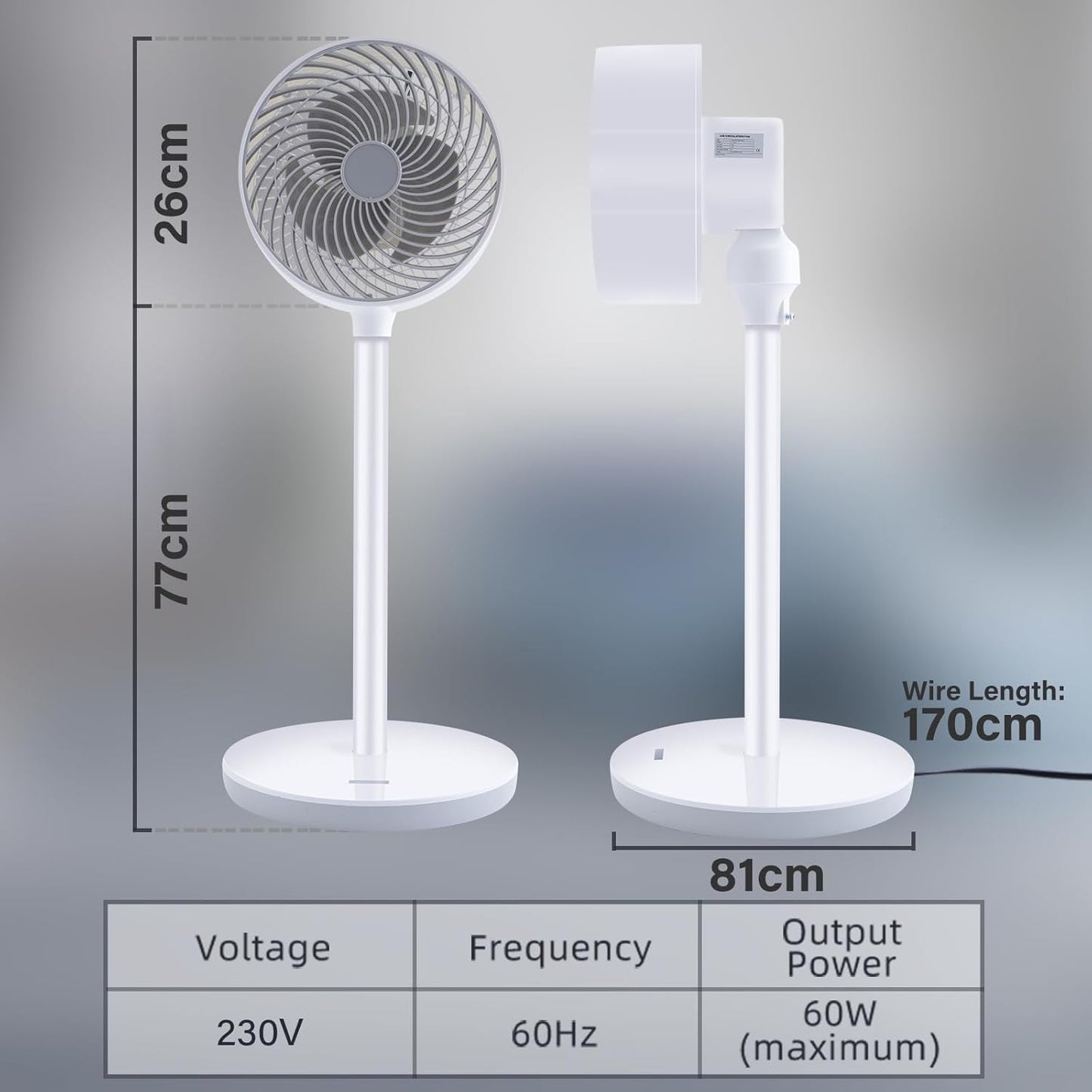 Standventilator, 7" DE