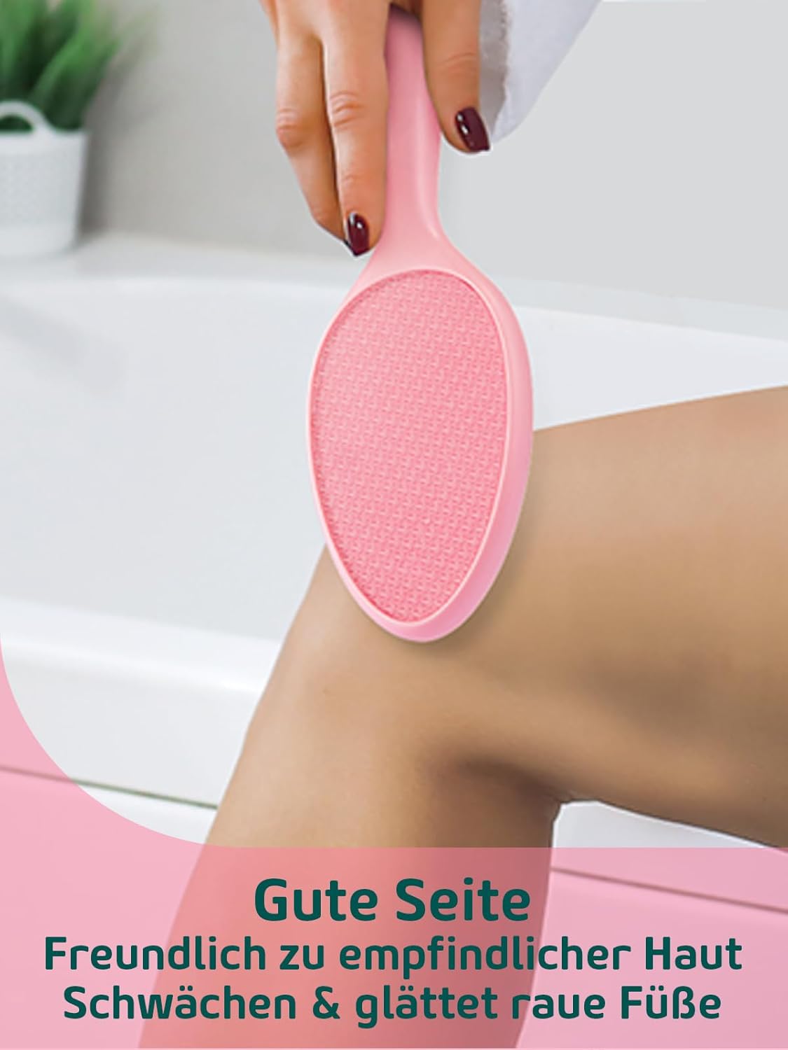 Hornhautentferner, 2-seitig, 2-seitig, Pink-SE