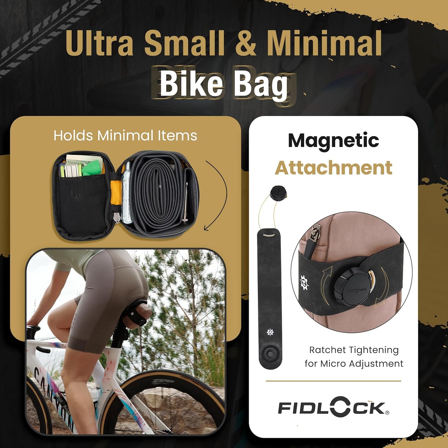 Magnetische Satteltasche, Crème S