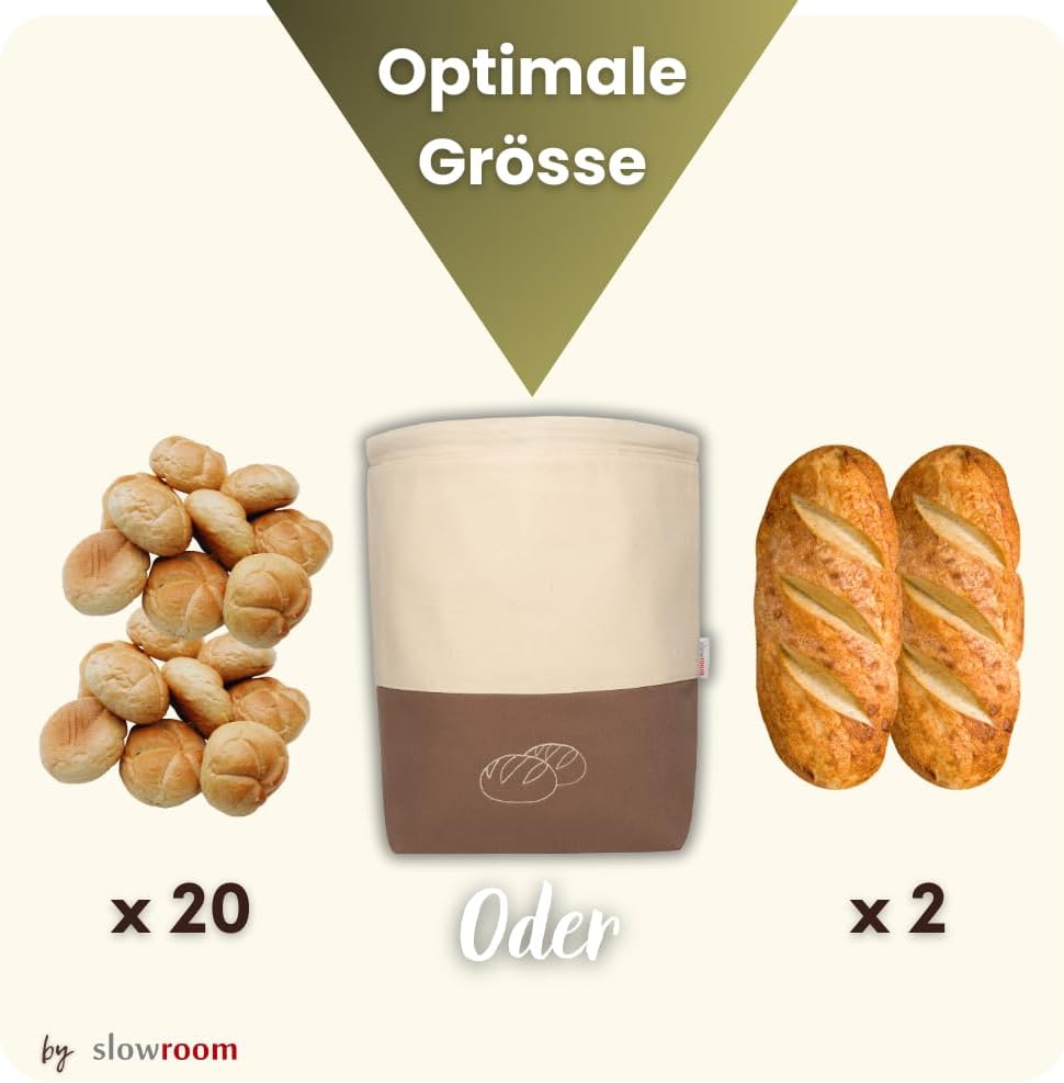 Brotbeutel zur Frischhaltung und Aufbewahrung (3 in 1), 3 in 1 Braun