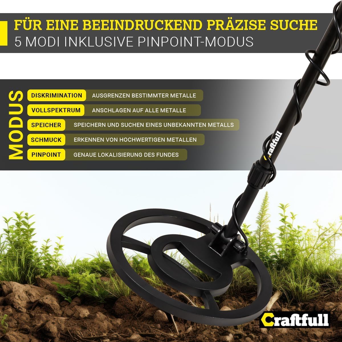 Metalldetektor Set für Schatzsuche und Pinpointing