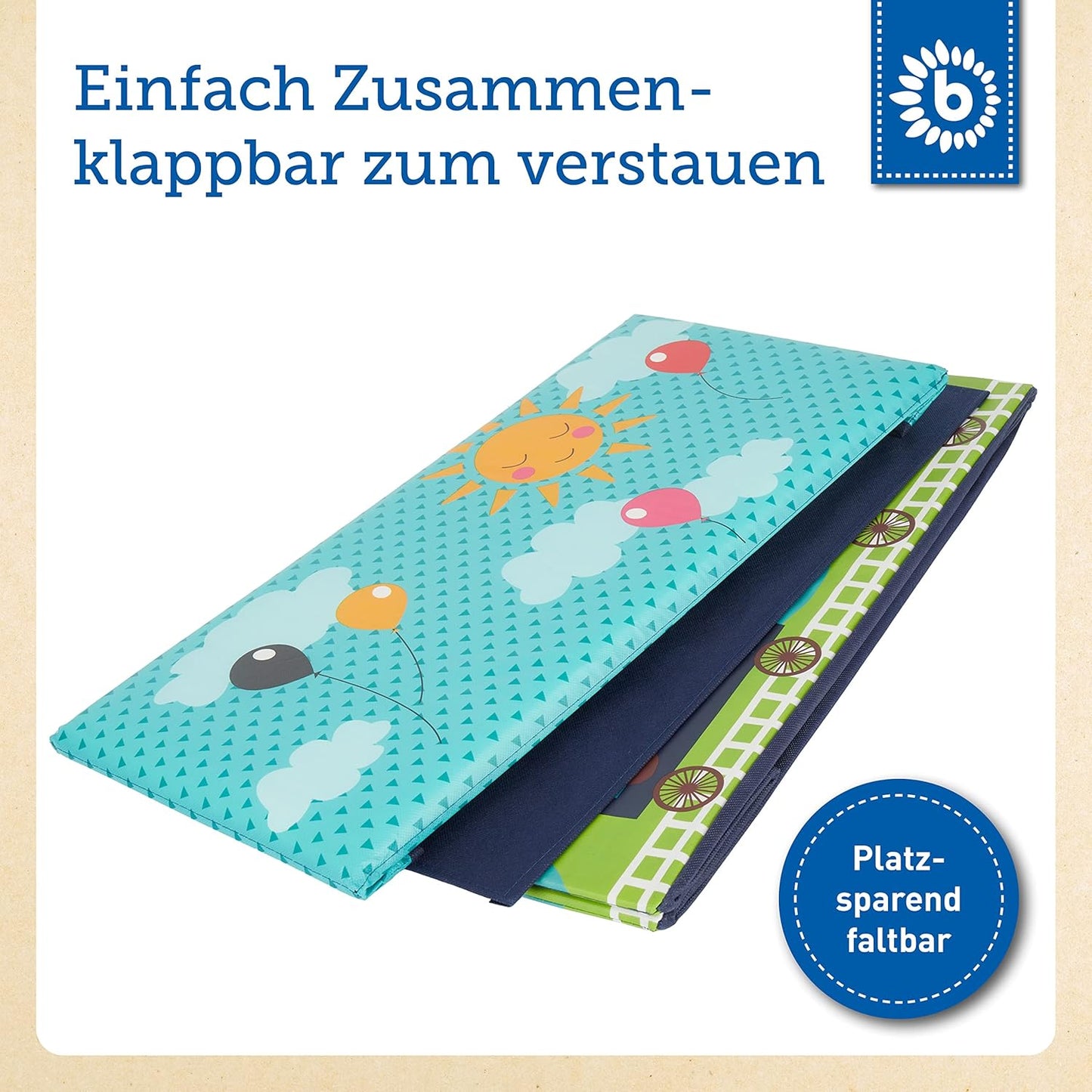 Faltbare Aufbewahrungsbox mit Sitzfunktion, Zirkus