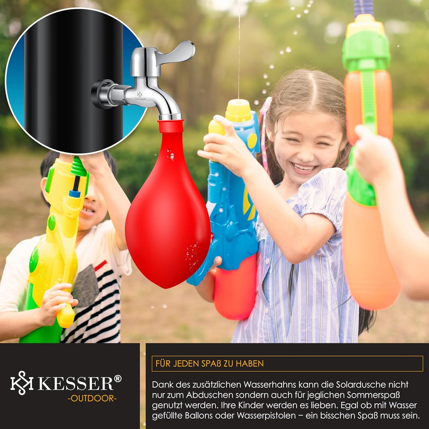 Solar Gartendusche, 35 Liter ; Schwarz