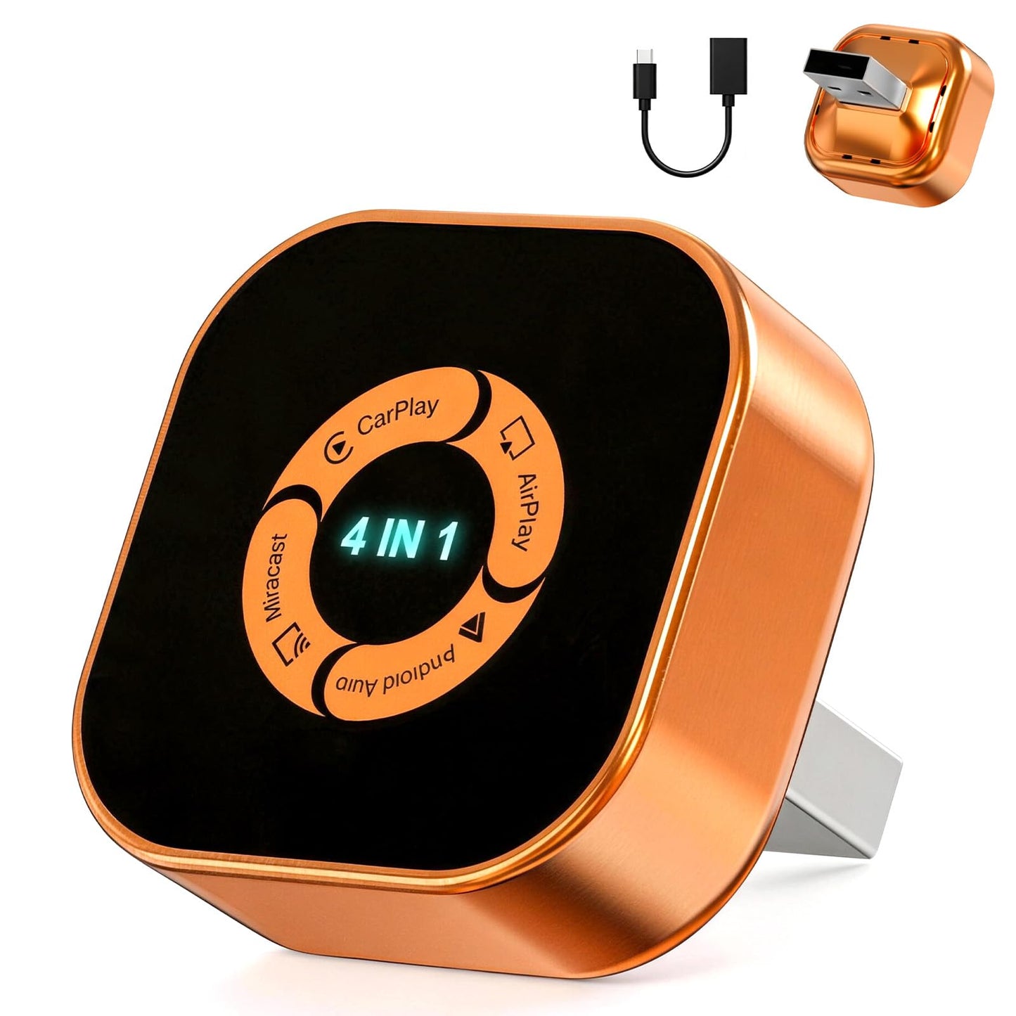4-in-1 CarPlay & Android Auto Wireless Adapter