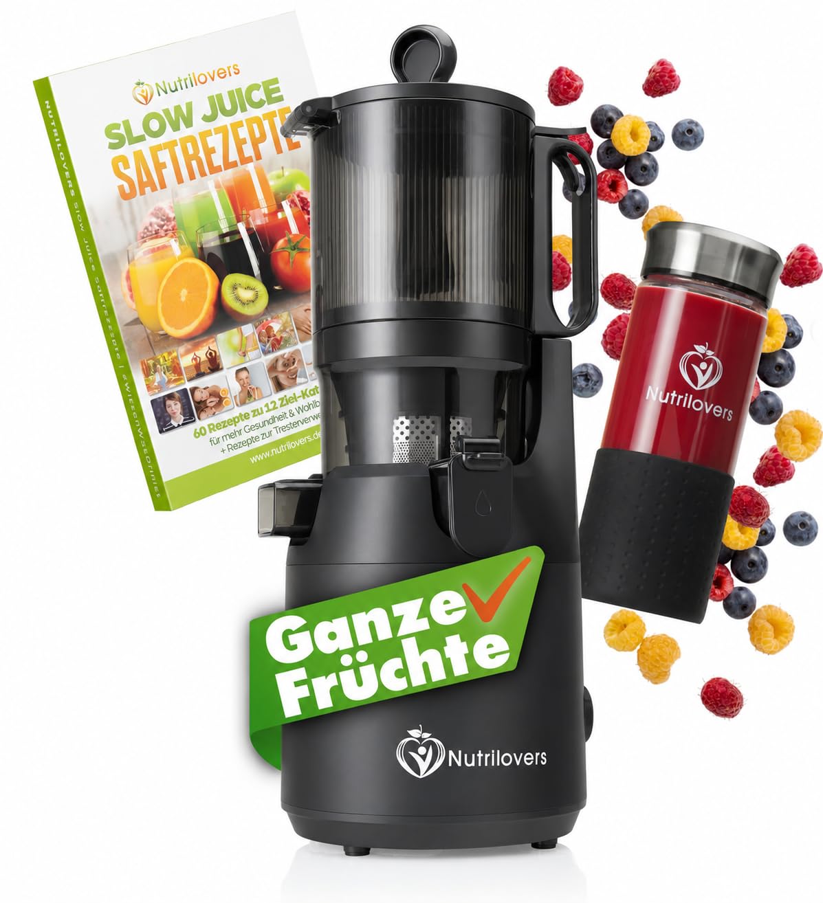 Slow Juicer, Mattschwarz 135 MM
