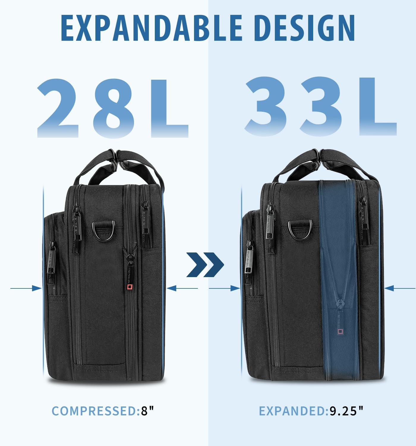 Erweiterbare Laptoptasche
