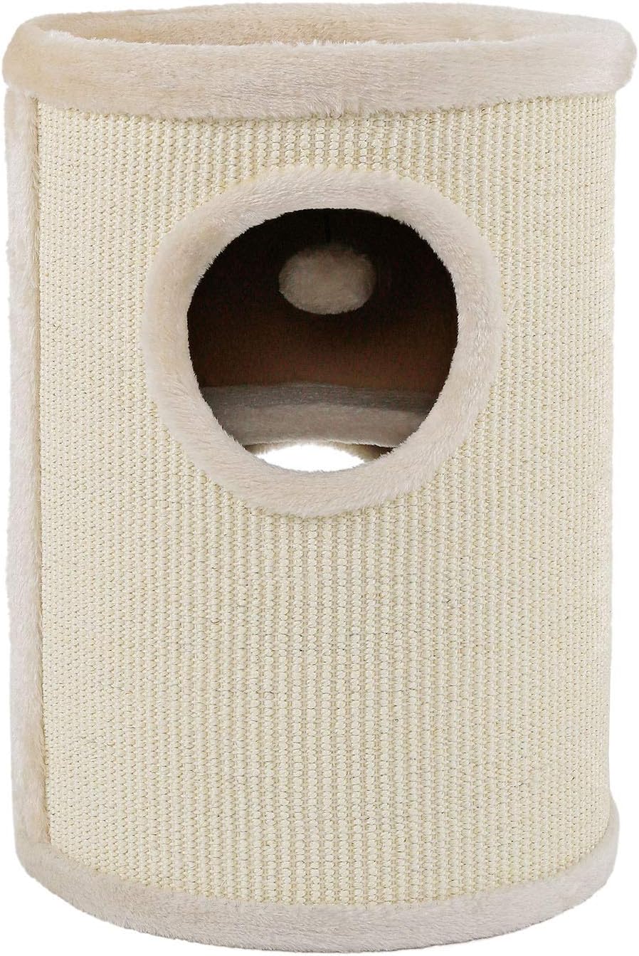 Kratztonne mit Spielball, Beige 50 cm Höhe