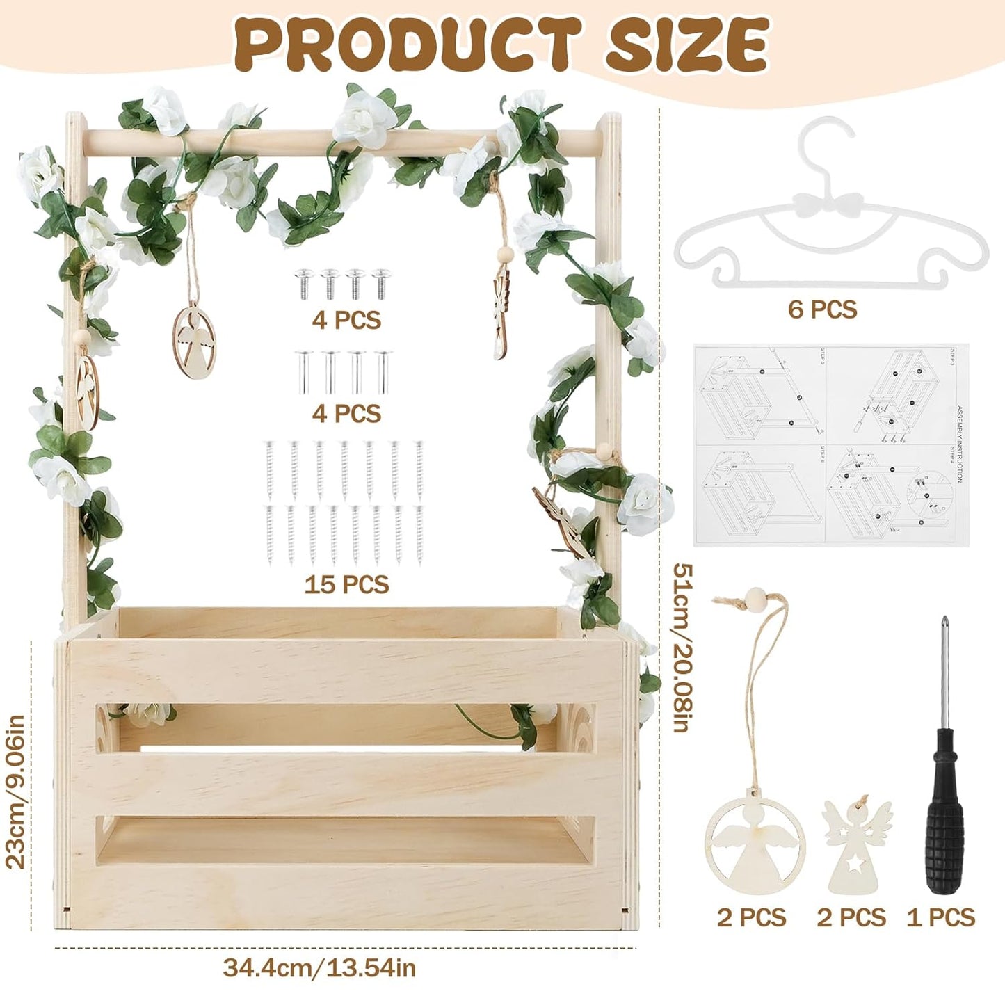 Baby Geschenk-Holzkorb