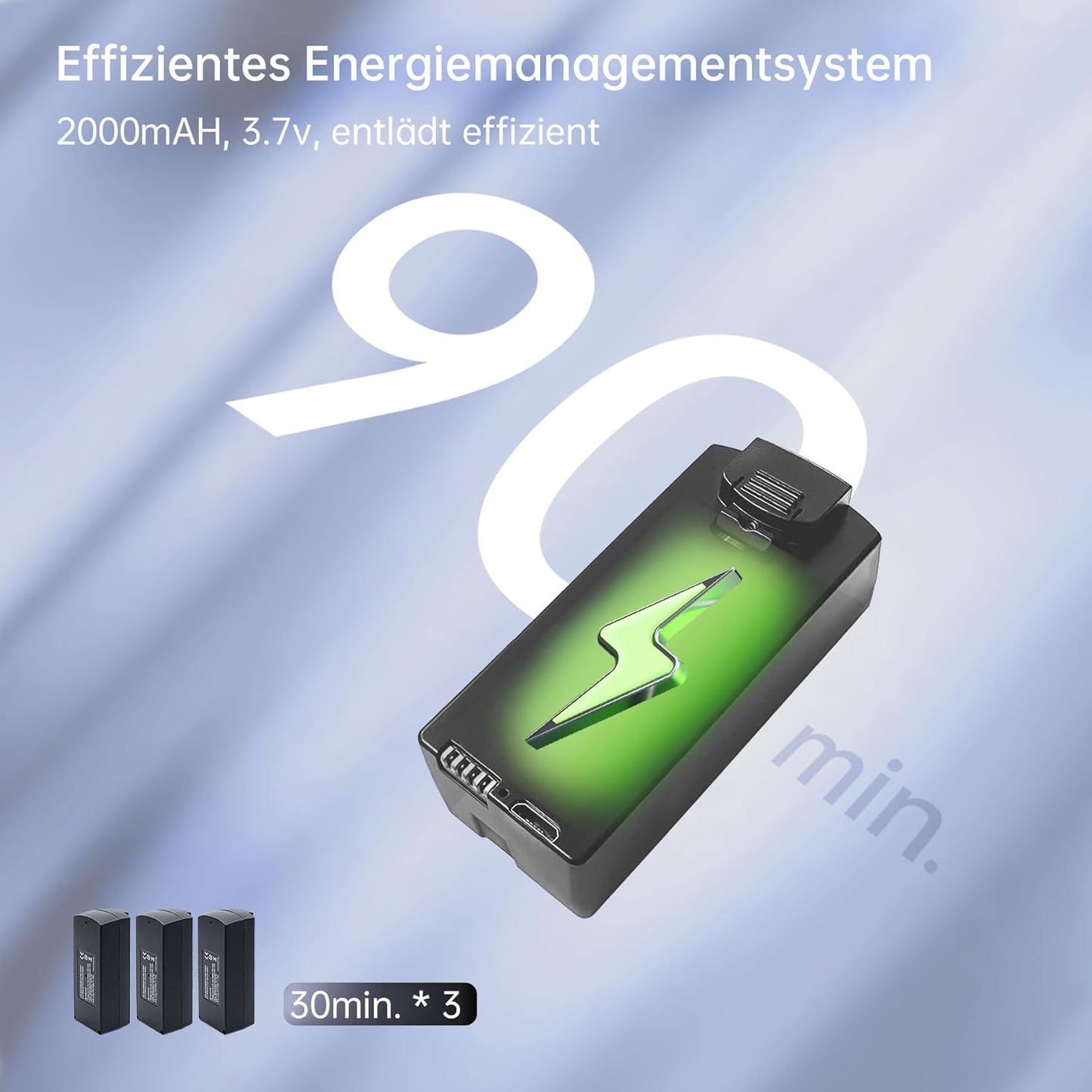 GPS Drohne mit 4K Kamera und Auto-Return Funktion, 1 Drohne Luxuriöser Satinartiger Silber