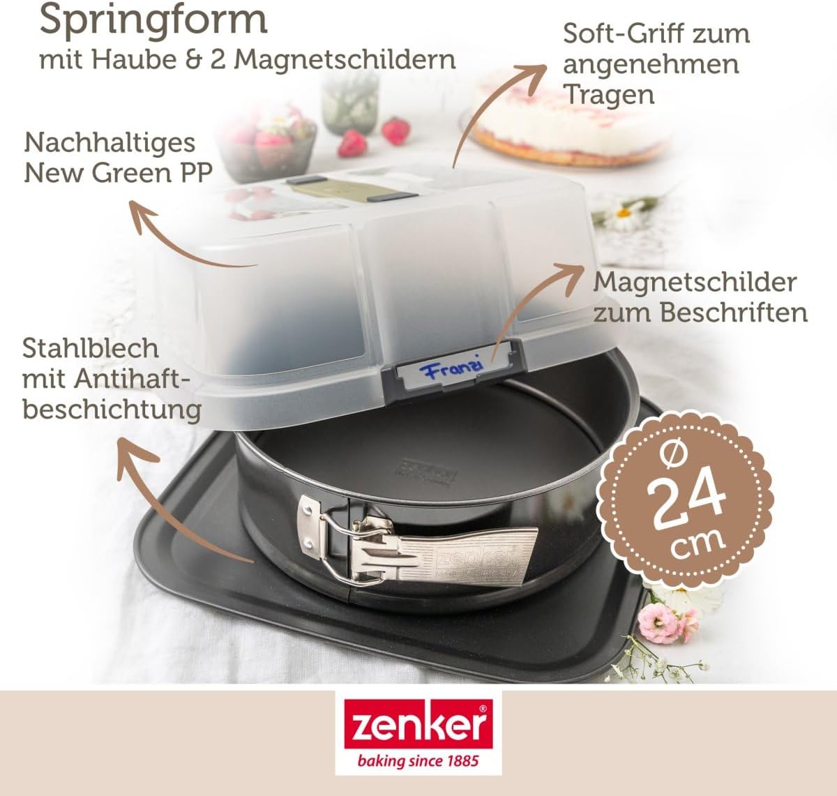 Click & Go 24er Springform mit Haube, 24er Springform mit Haube
