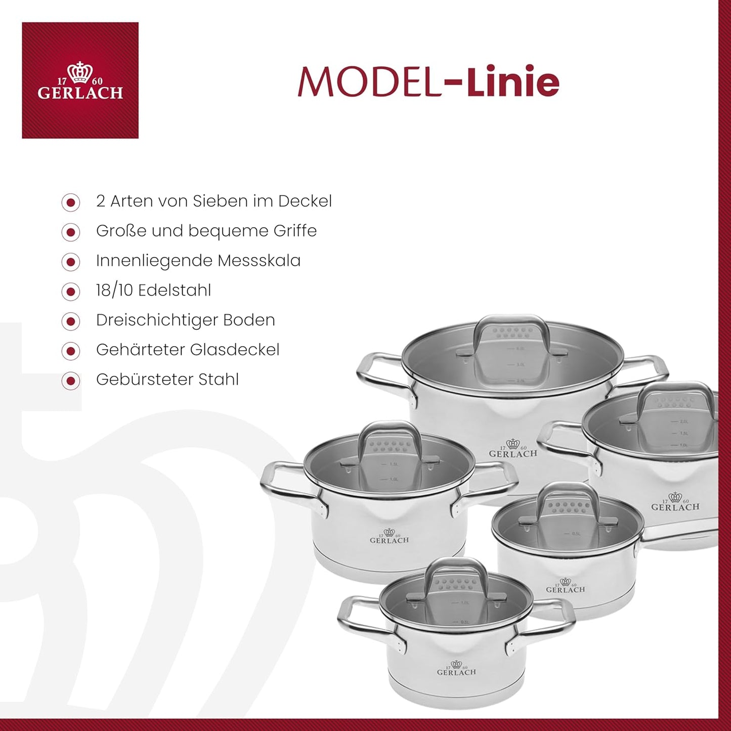 Induktionstopf-Set (5-teilig)