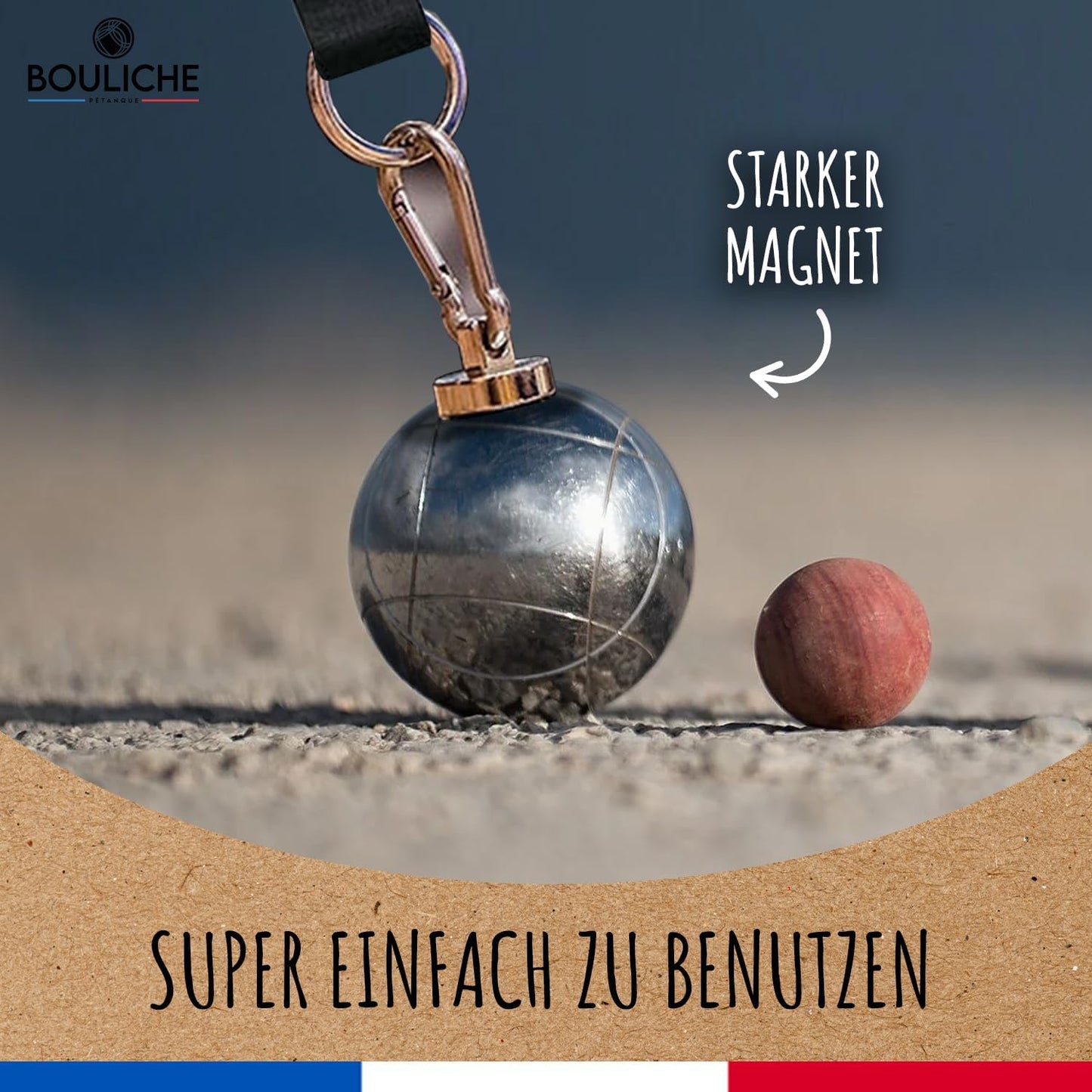 Boulekugel Sammelset mit Magnet & Massband, Boulekugel Sammelset