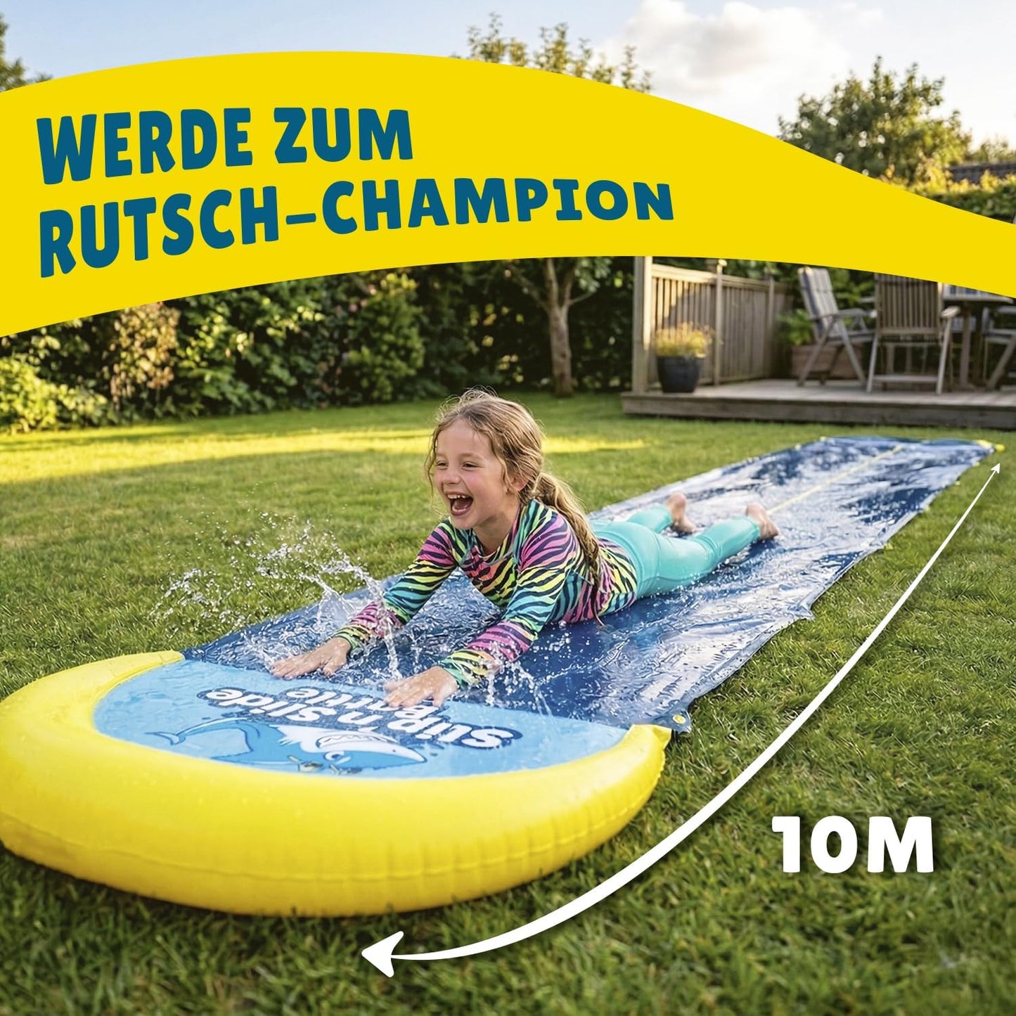 Doppel-Wasserrutschmatte mit Gleitseife