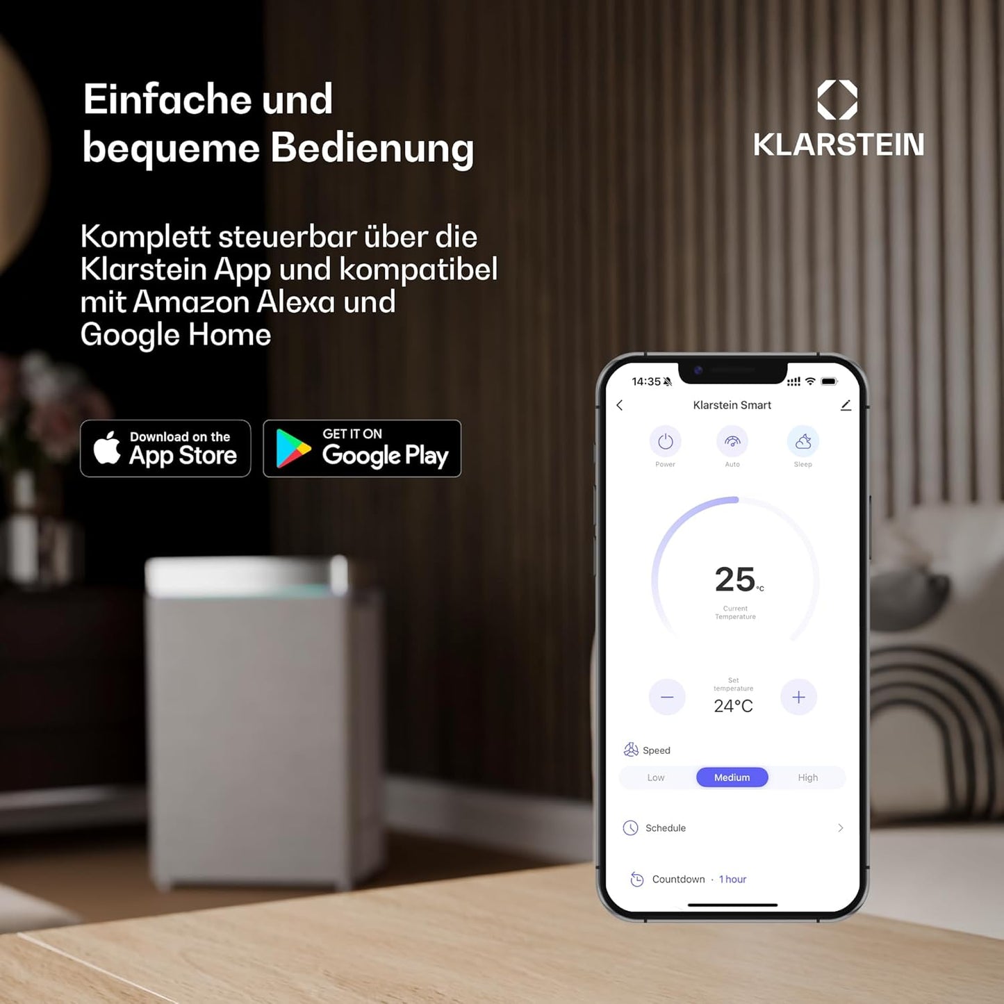 4-in-1 Smart Luftkühler mit Ionisation und Timer, Silber Skyscraper Ice Smart