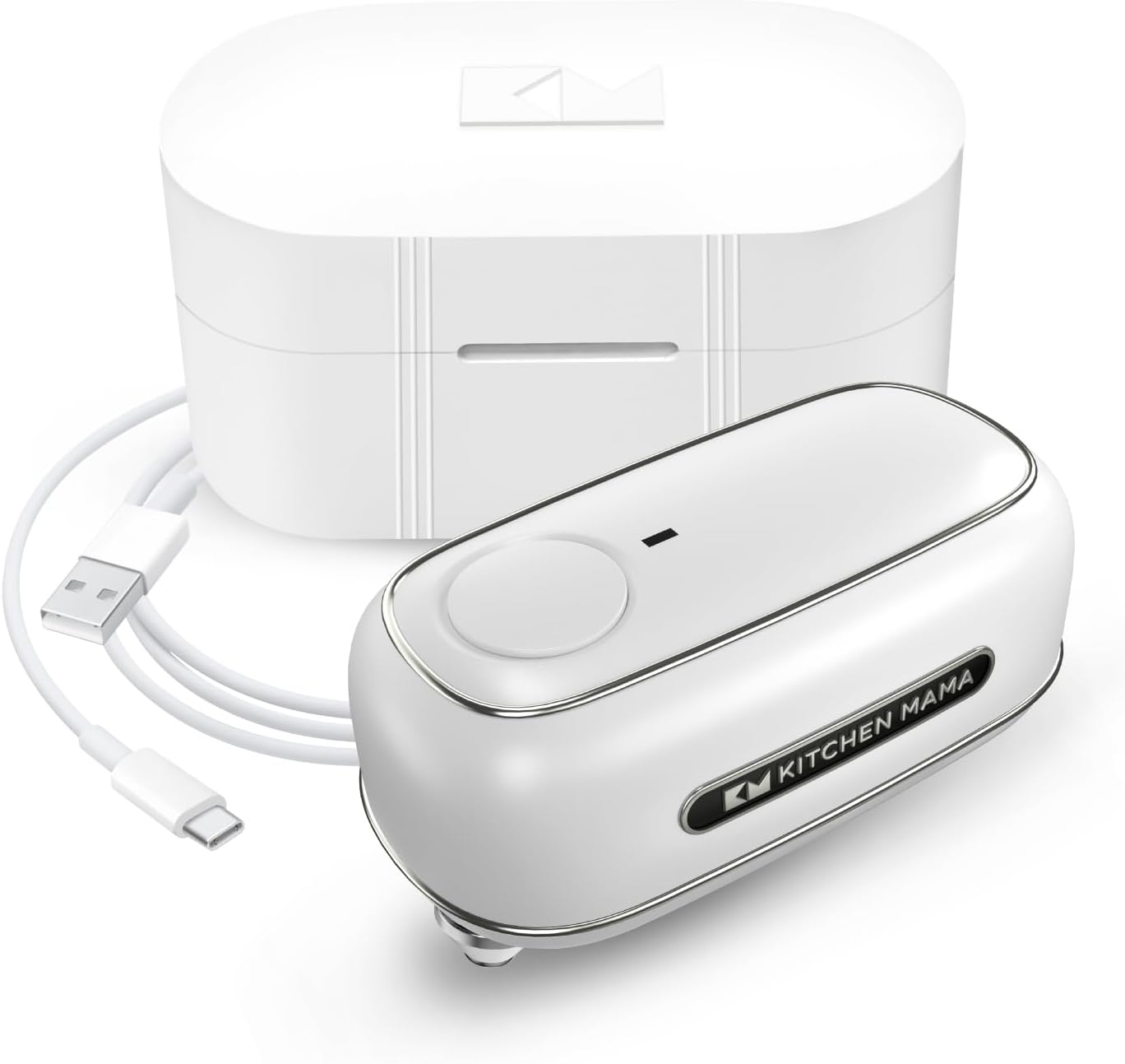 Wiederaufladbarer Dosenöffner Orbit One, Weiß