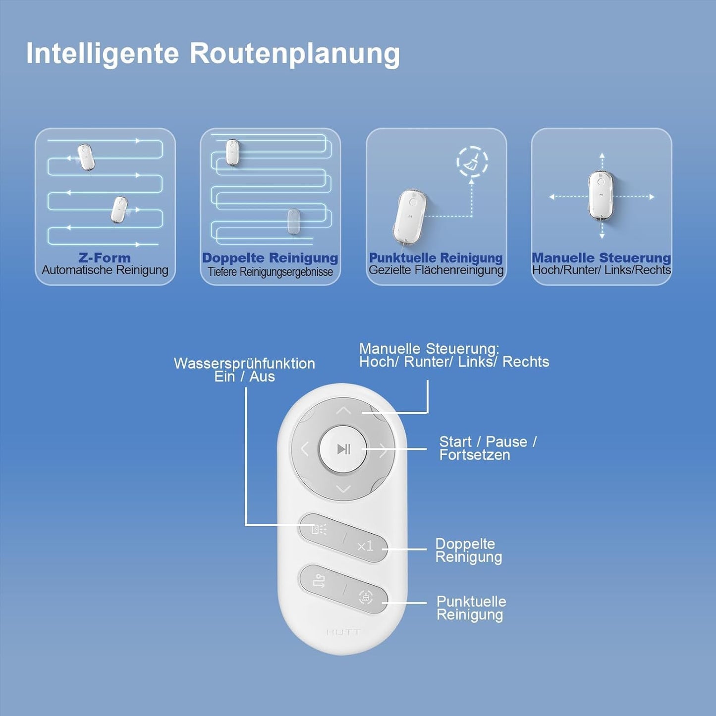 Fensterputzroboter DDC56 mit Ultraschall-Sprühfunktion, Ddc56