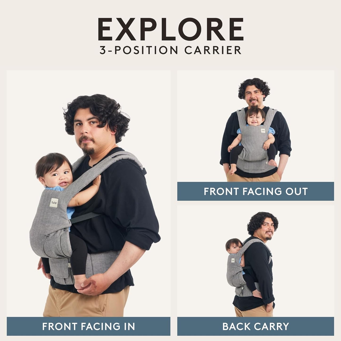 Ergonomische 3-in-1 Babytrage, Ash