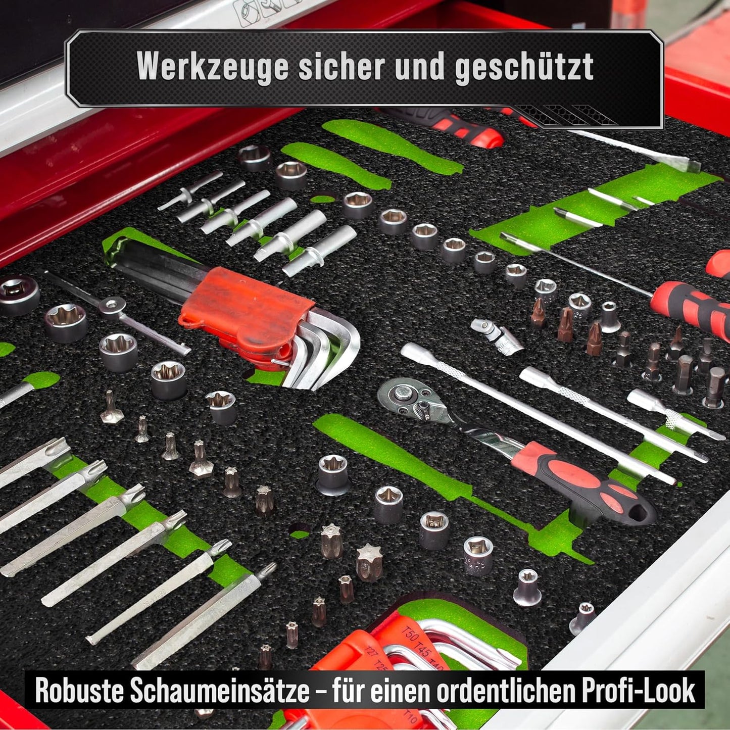 Werkzeugkisten Schaumstoff-Einsätze