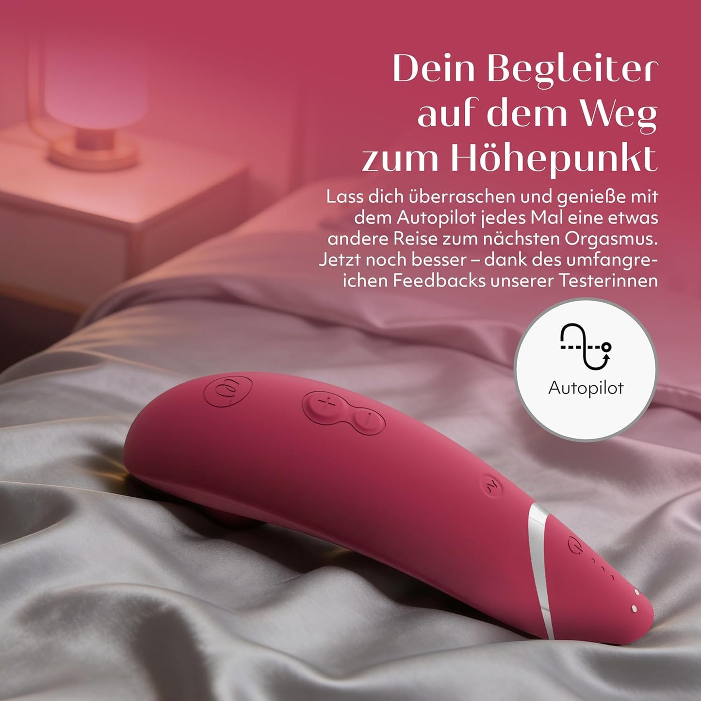 Premium 2 Klitoris-Sauger mit Autopilot & Smart Silence, Himbeere