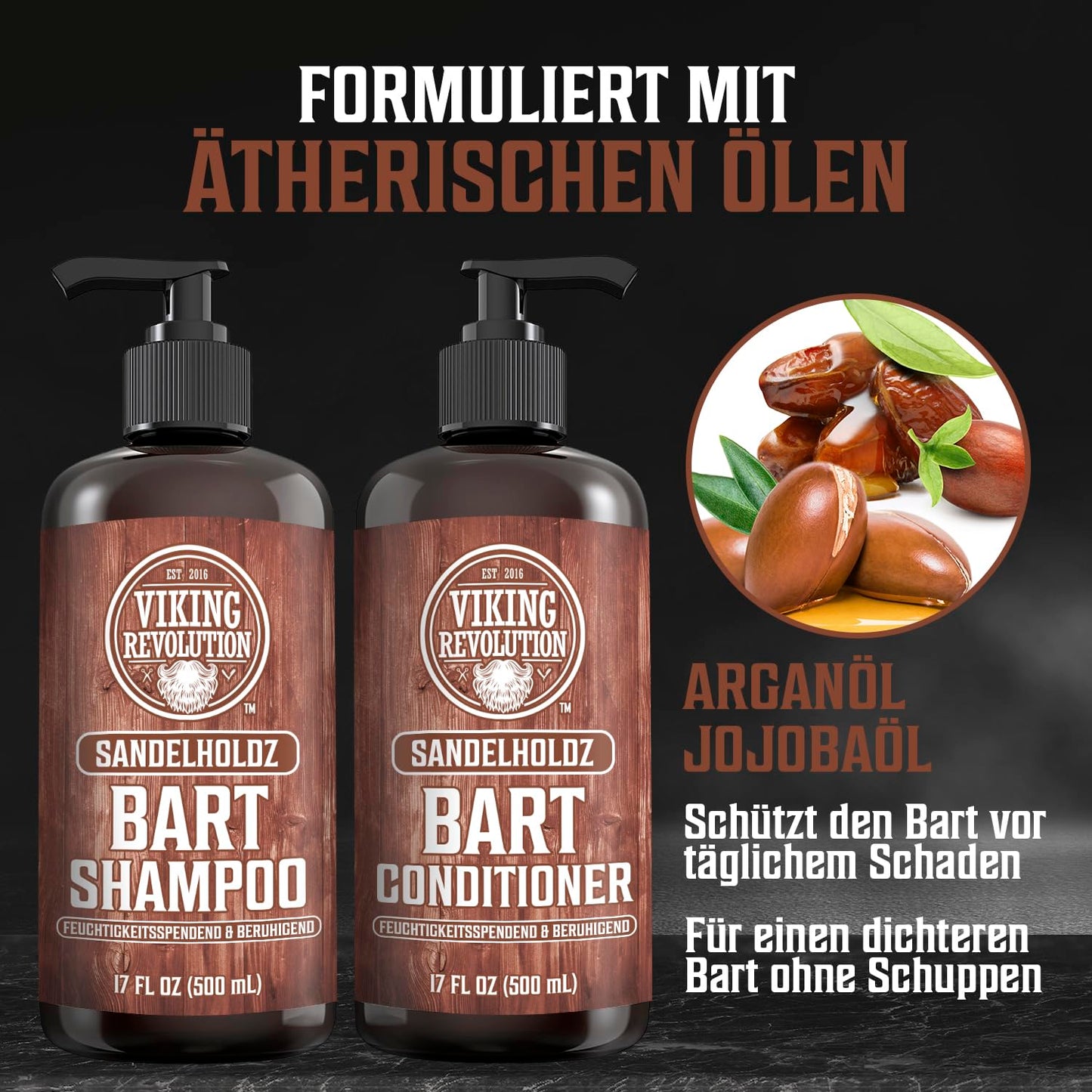 Bartshampoo & Conditioner Set, 500 ml (2er Pack)