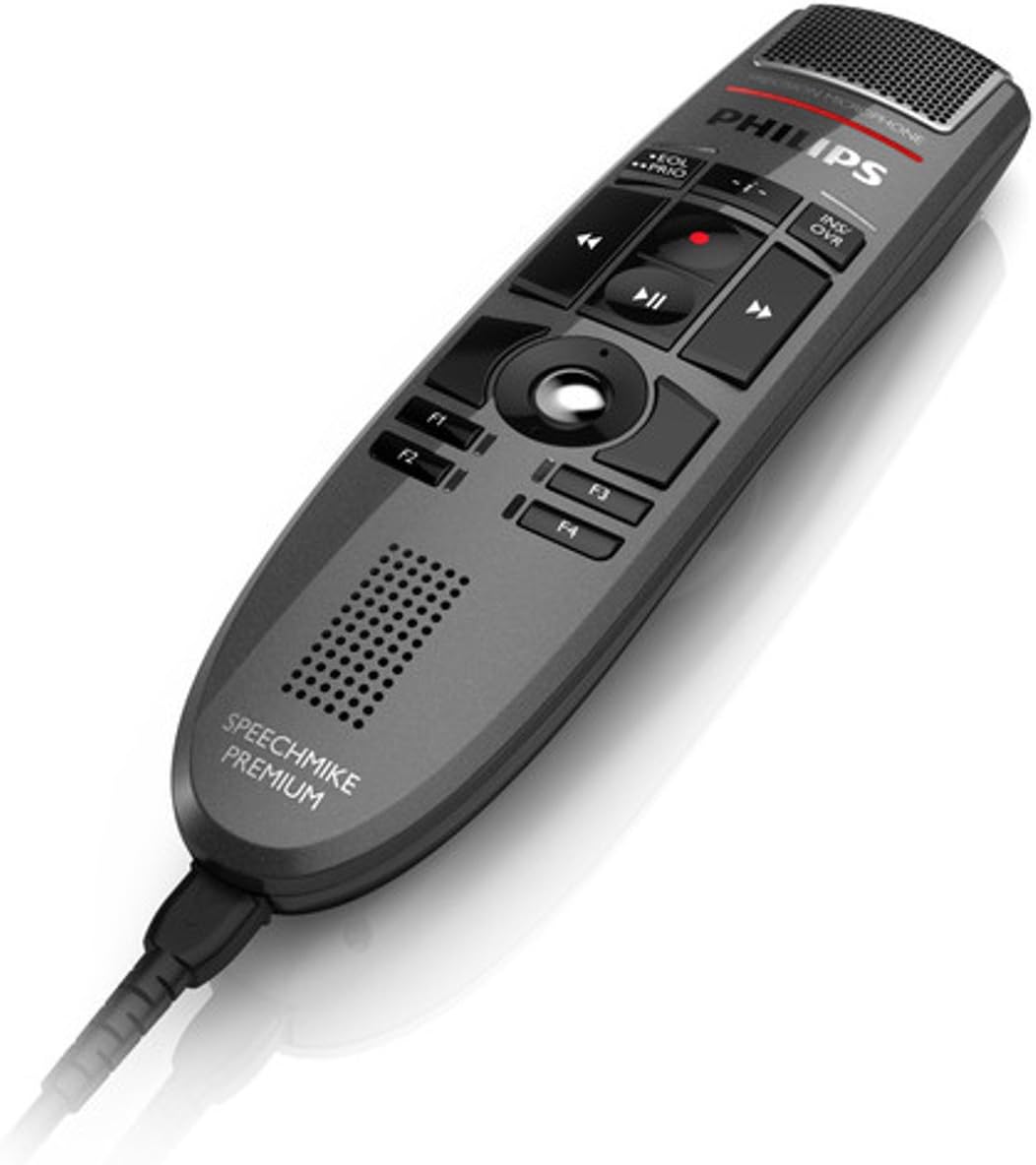 LFH3500  SpeechMike Premium USB-Diktiermikrofon, Anthrazit Bedienung per Drucktasten Single