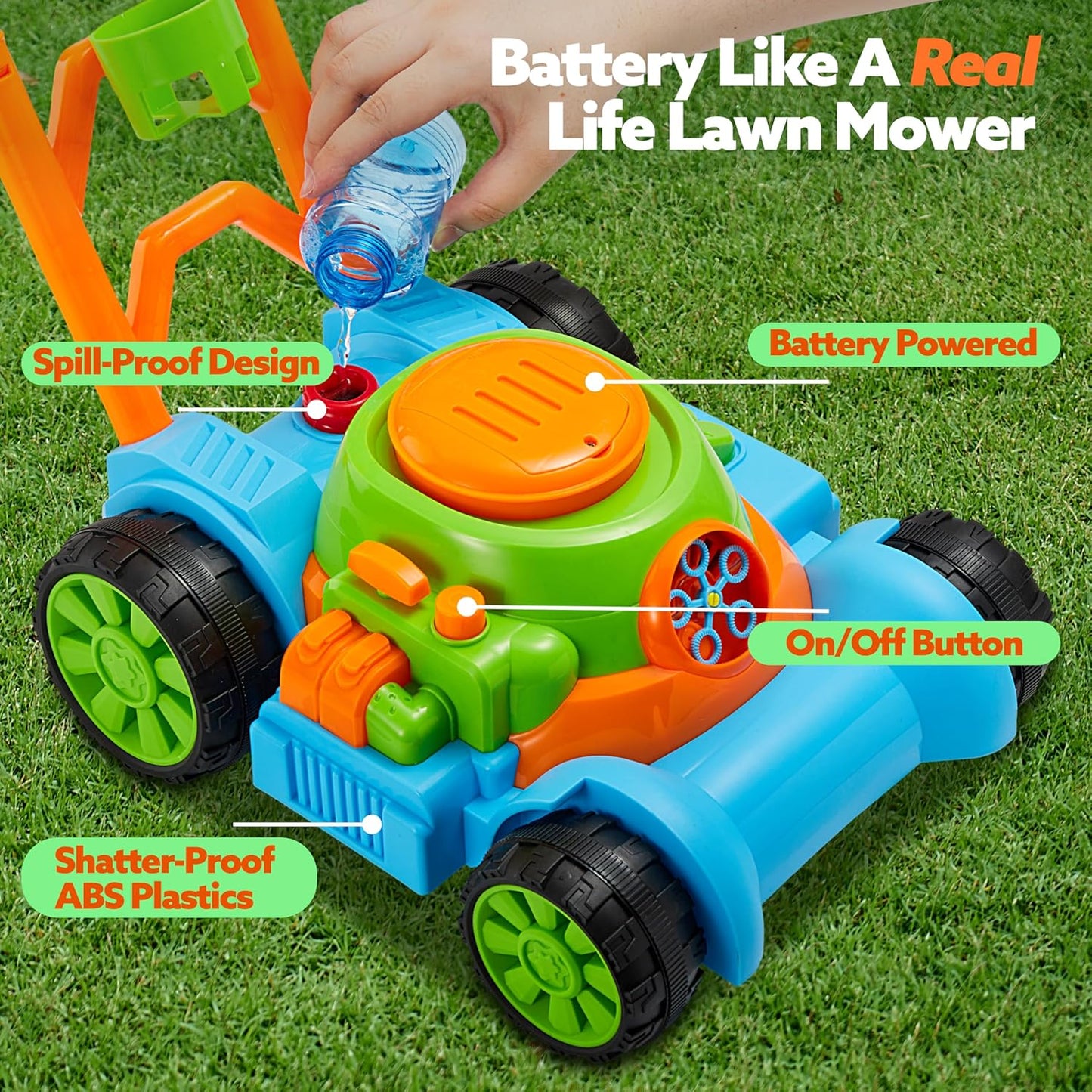 Seifenblasenmaschine für Kinder, Blau