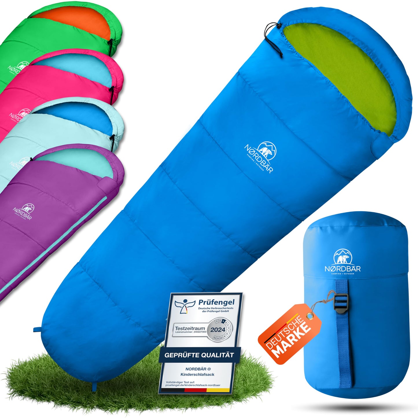 Kinderschlafsack, Blau/Grün