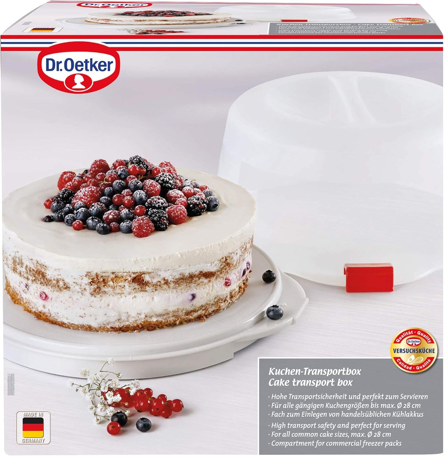 Kuchentransportbox mit Kühlakkus, Transportbox mit Akkus