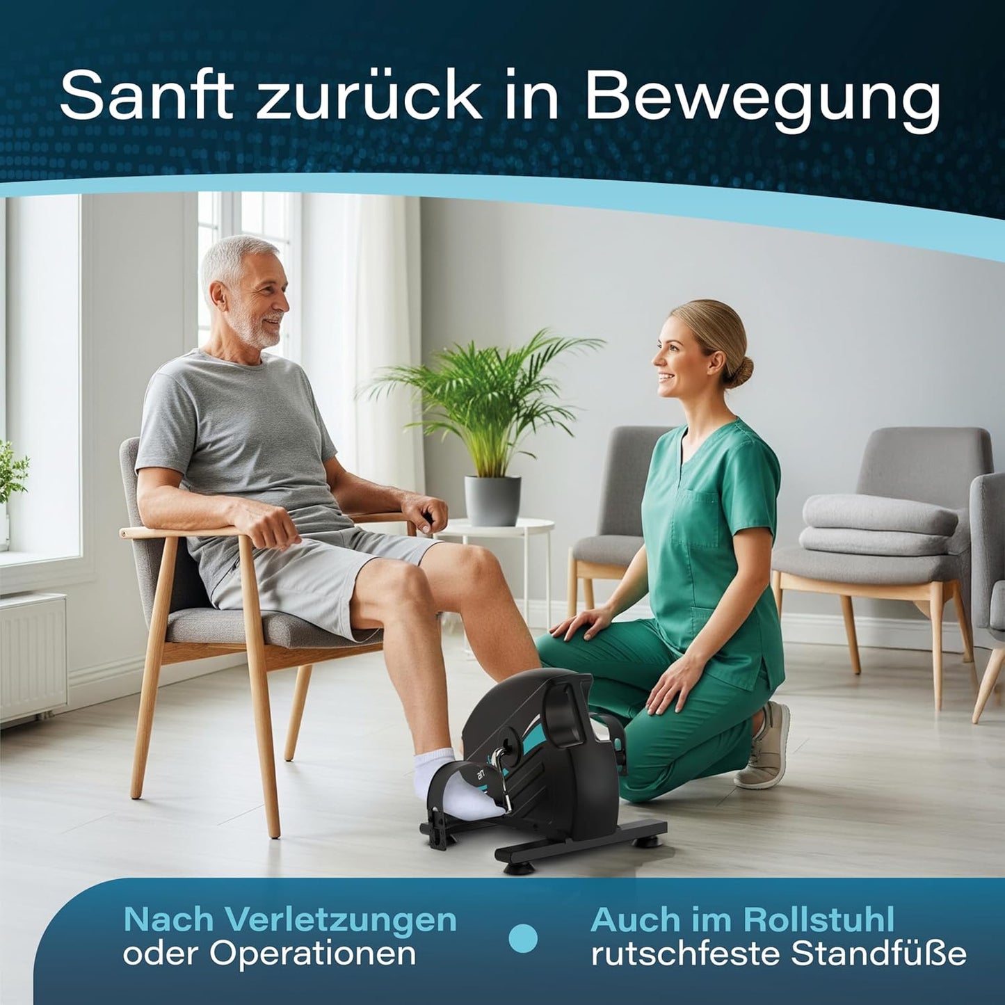 Mini Pedaltrainer Set mit Trainingsmonitor