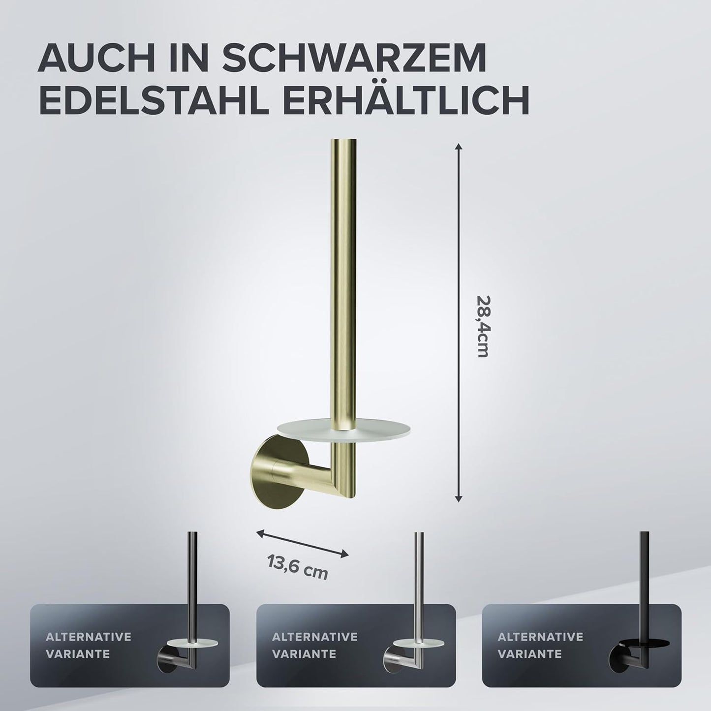 Toilettenpapierhalter, Gold Zum Kleben